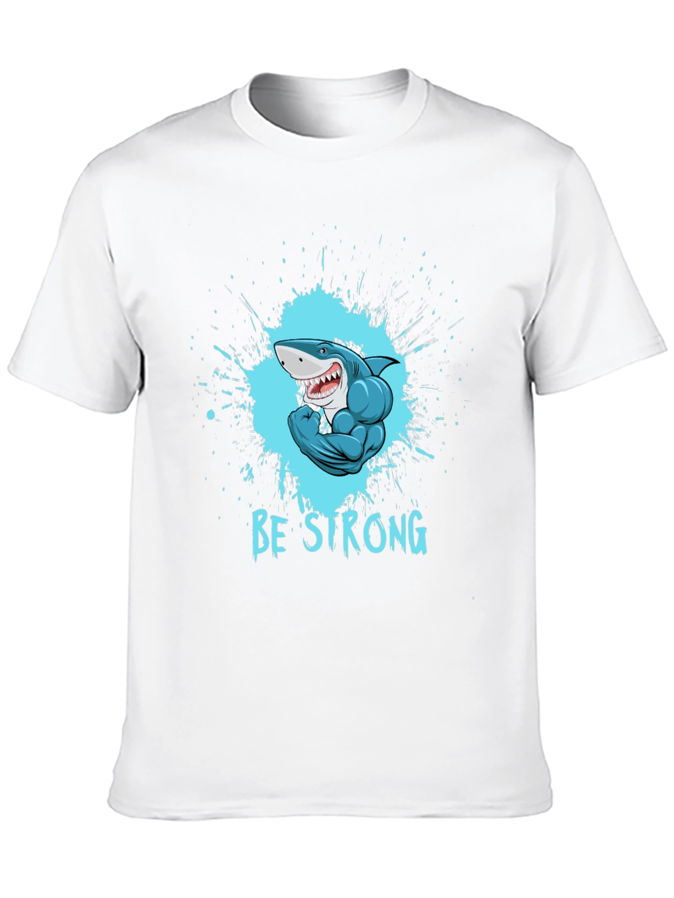 Black Be Strong Shark Graphic Tee view 10