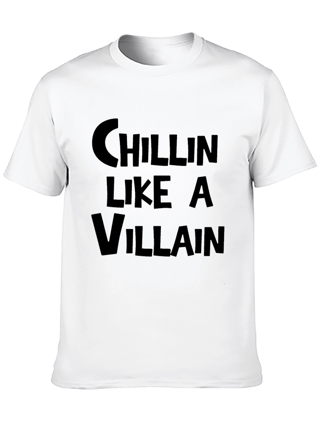 Black Chillin' Like A Villain Graphic Tee - Black Casual Shirt view 10