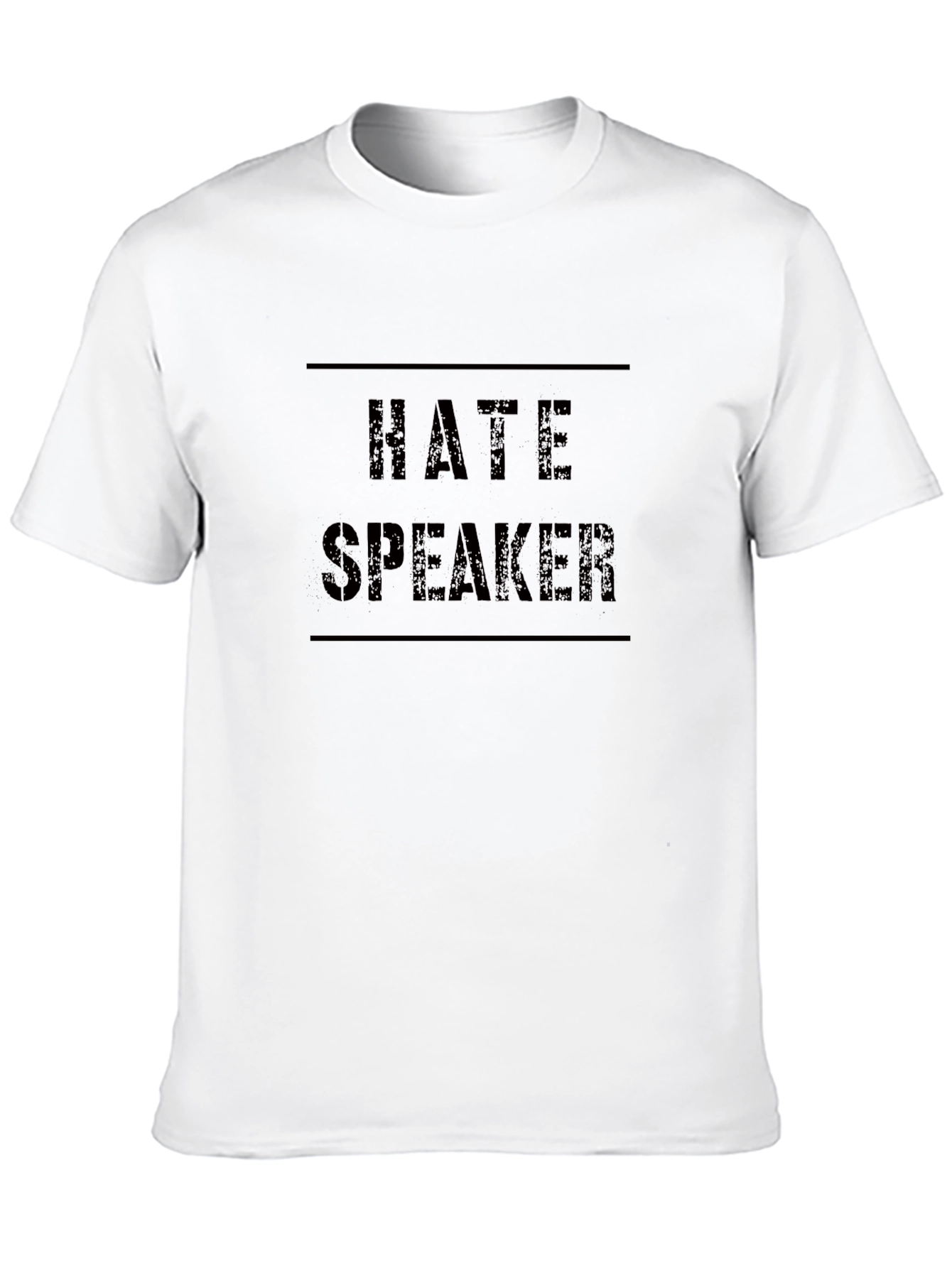 Black Hate Speaker Black T-Shirt Graphic Print view 10
