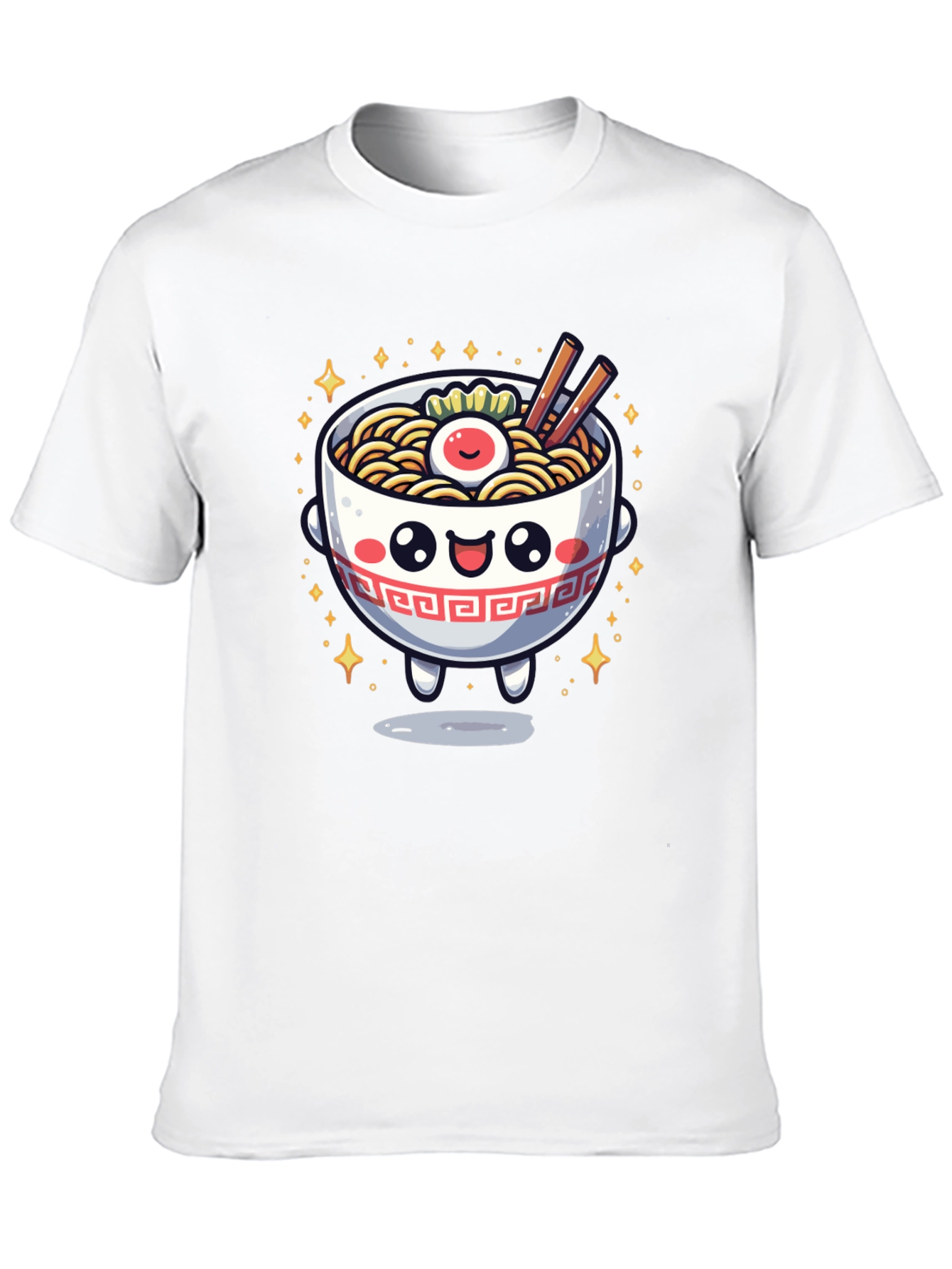 Black Kawaii Ramen Bowl T-Shirt view 10
