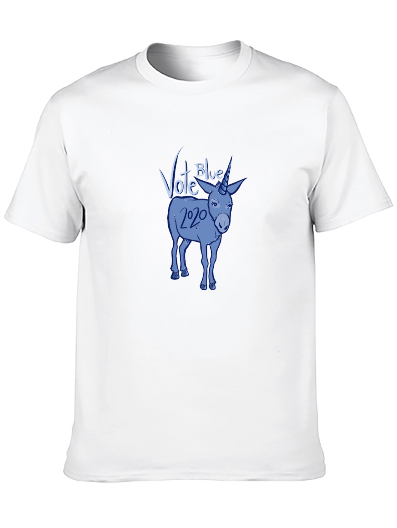 Black Vote Blue 2020 Democrat Donkey Unicorn Graphic T-Shirt view 10