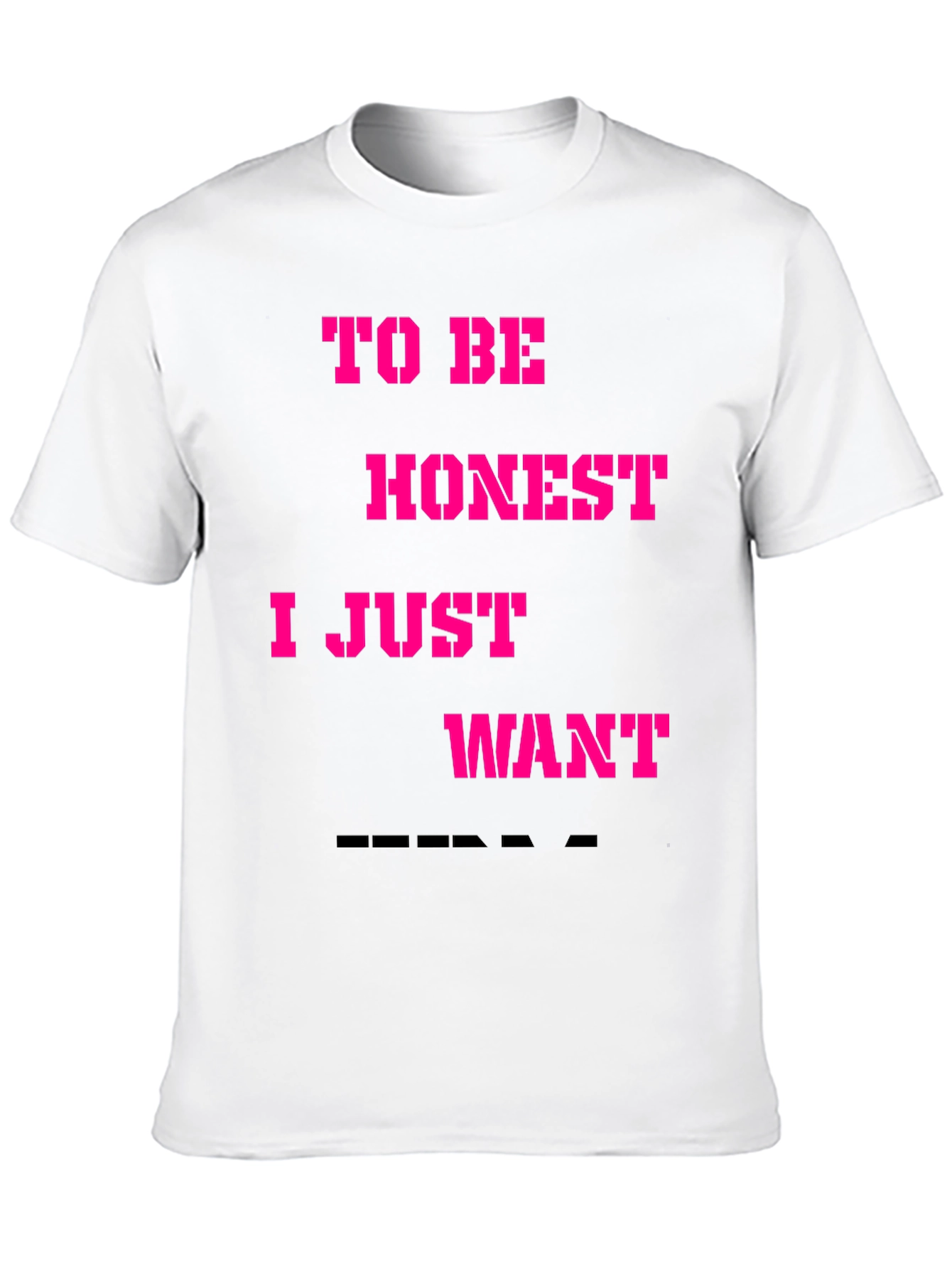 Black Funny "To Be Honest" Graphic Tee - Casual Black T-Shirt view 10