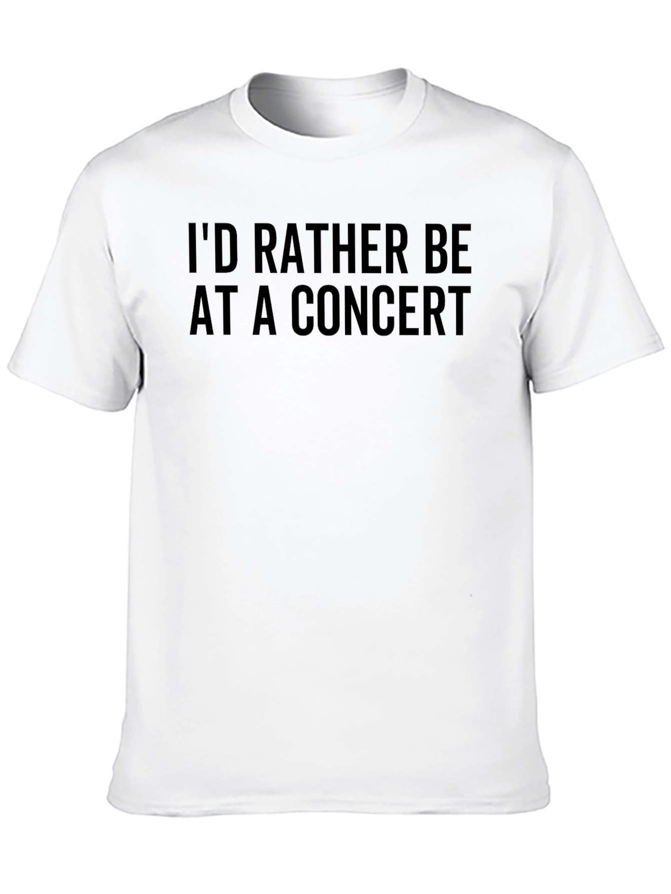 Black I'd Rather Be at a Concert Black Graphic T-Shirt view 10