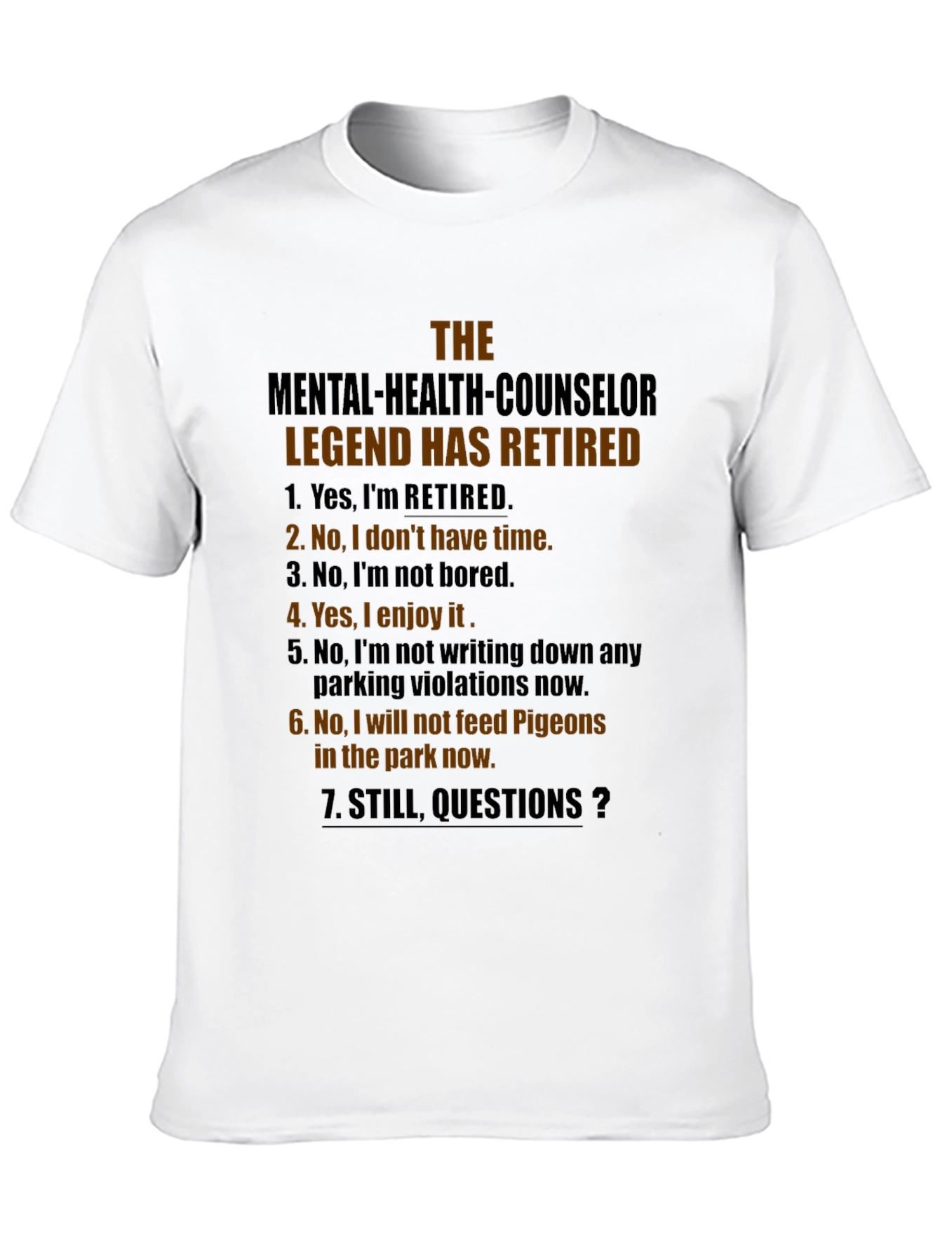 Black Retired Mental Health Counselor T-Shirt Funny Retirement Gift view 10