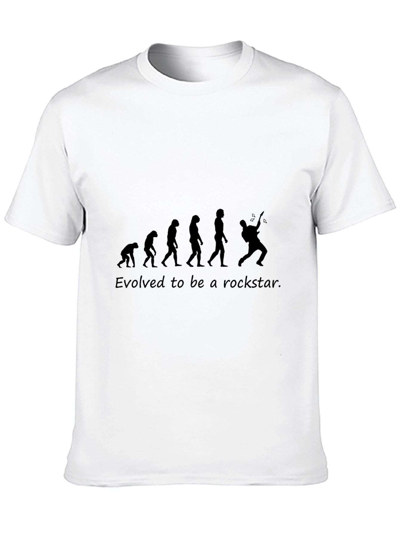 Black Evolved To Be A Rockstar T-Shirt view 10