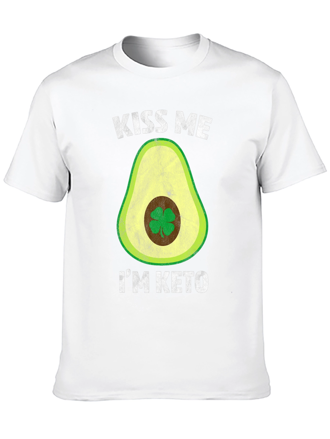 Kiss Me I'm Keto T-Shirt - Avocado Clover Design - 10