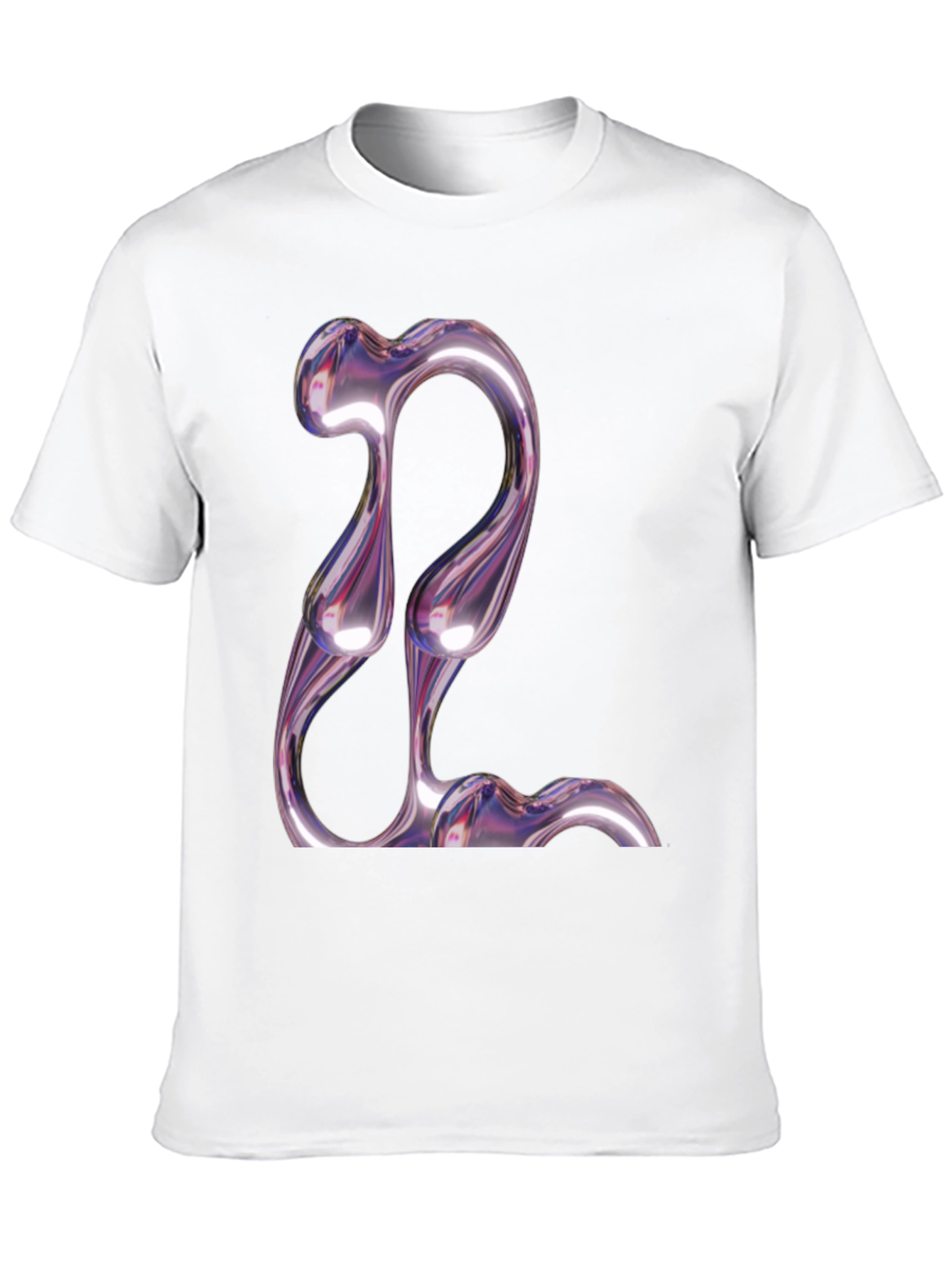 Black Abstract Chrome Graphic Tee - Modern Style view 10
