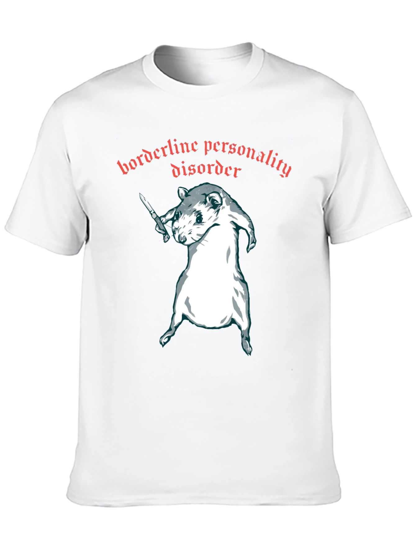 Black Borderline Personality Disorder Rat T-Shirt view 10