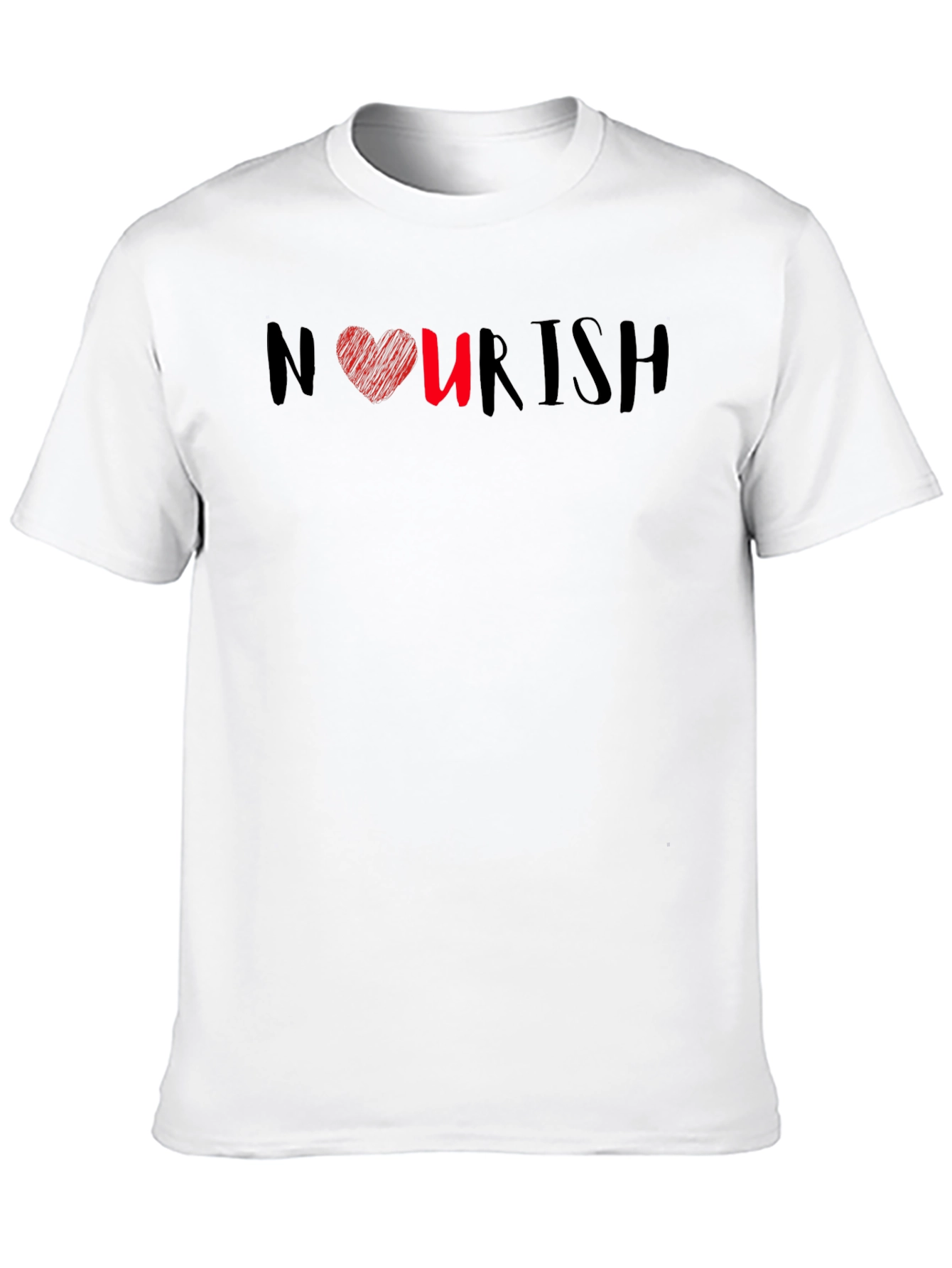 Black Nourish Heart Graphic Tee - Black view 10
