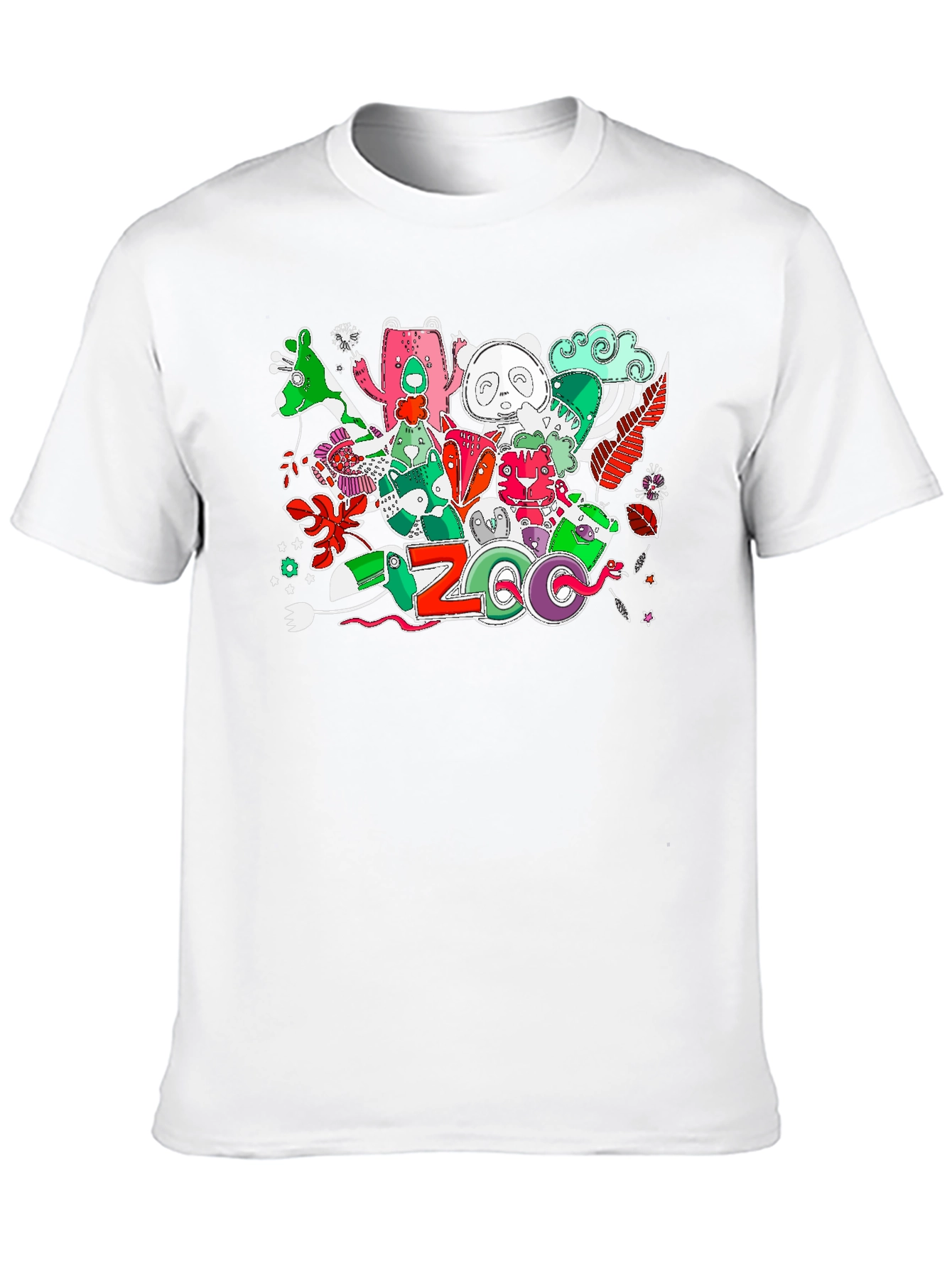 Black Zoo Animal Graphic Print T-Shirt view 10