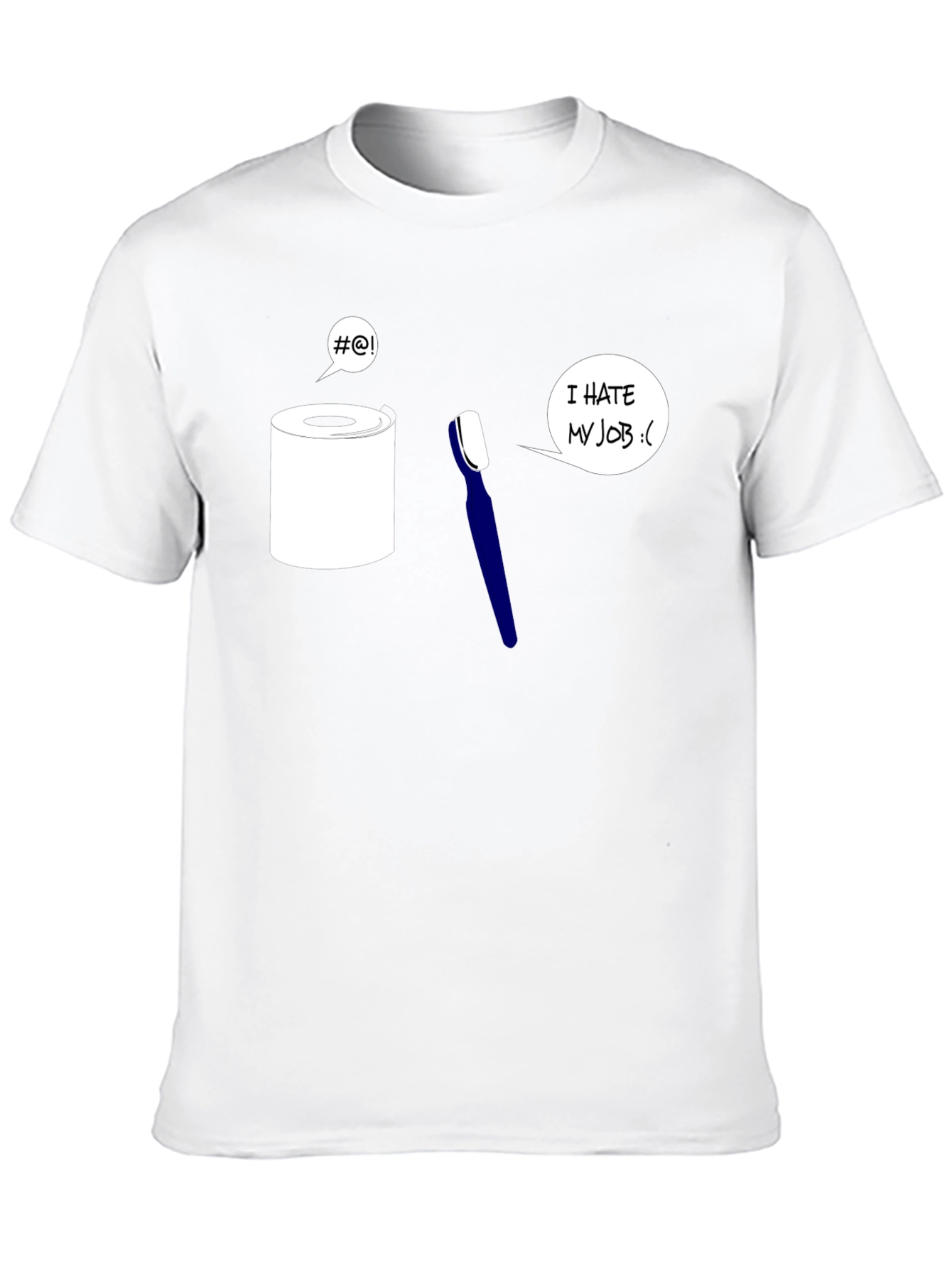 Black Humorous Toilet Humor T-Shirt view 10