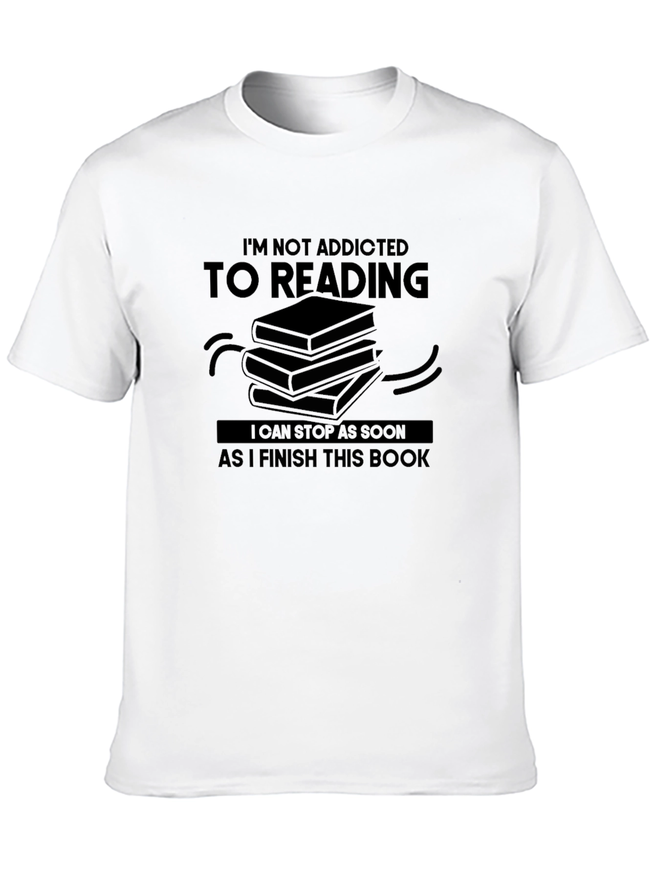 Black Reading Addict T-Shirt - Funny Book Lover Tee view 10