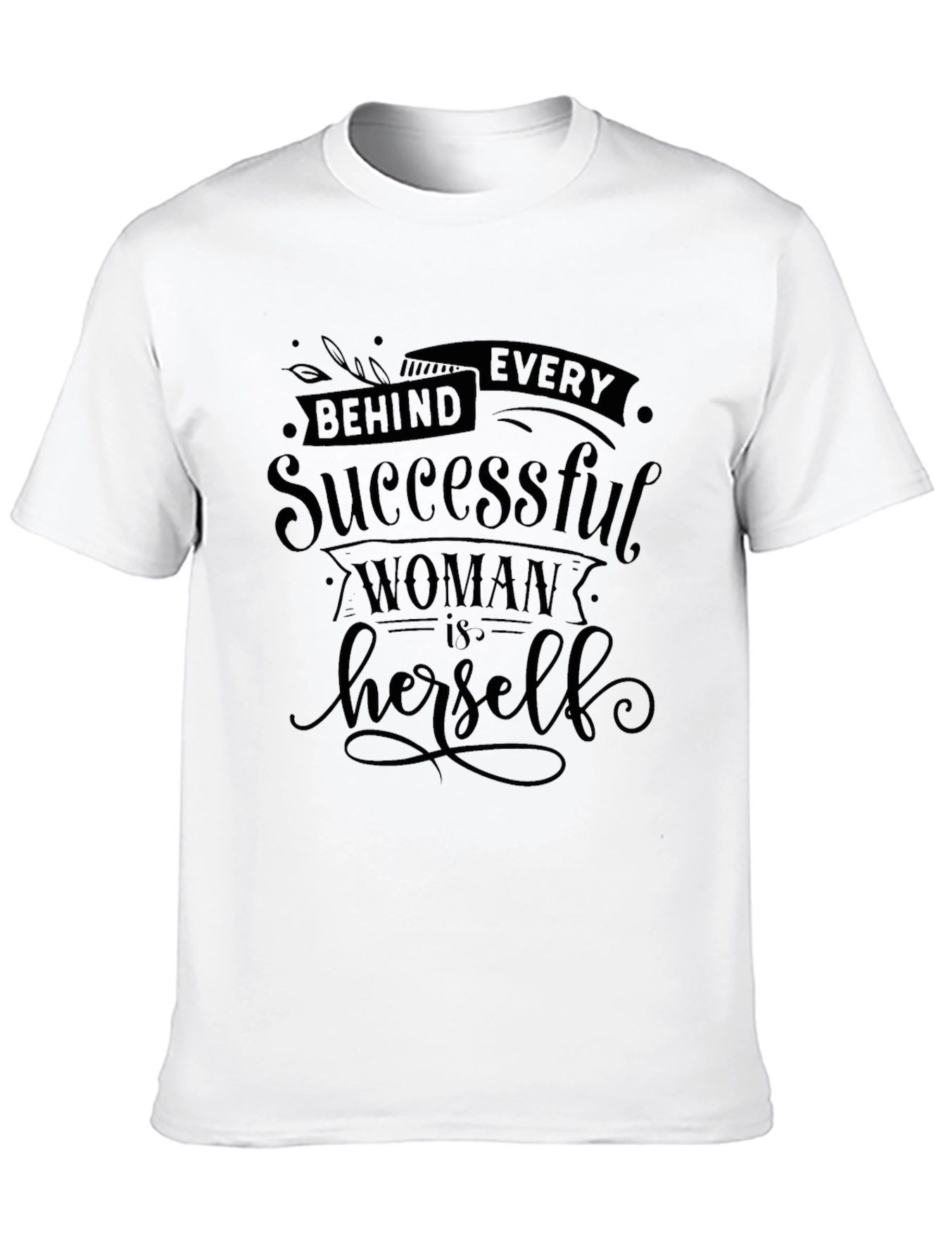 Black Empowered Woman Graphic Tee - Stylish Black T-Shirt view 10