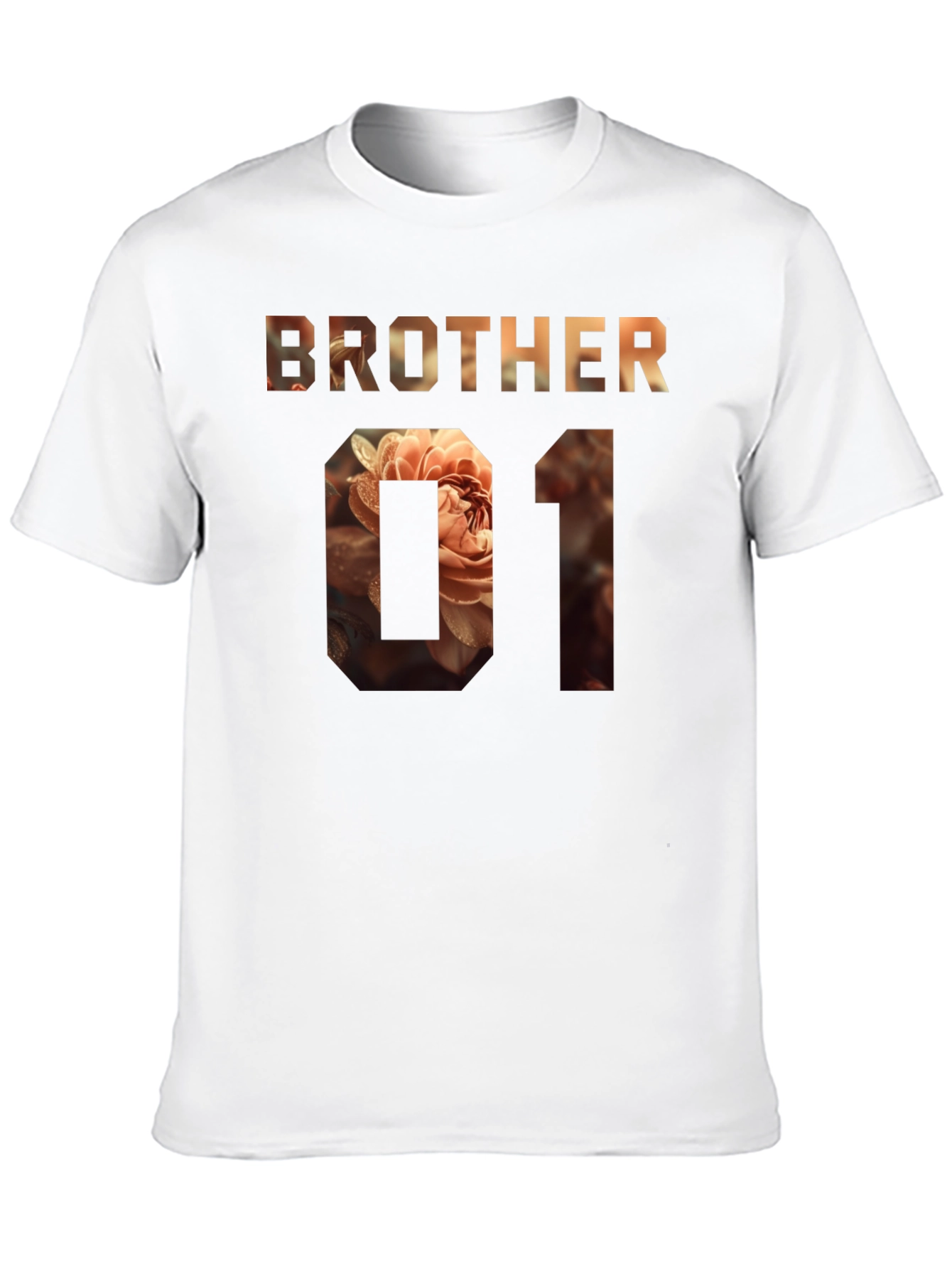Black Brother 01 Floral Print Tee - Black Cotton view 10