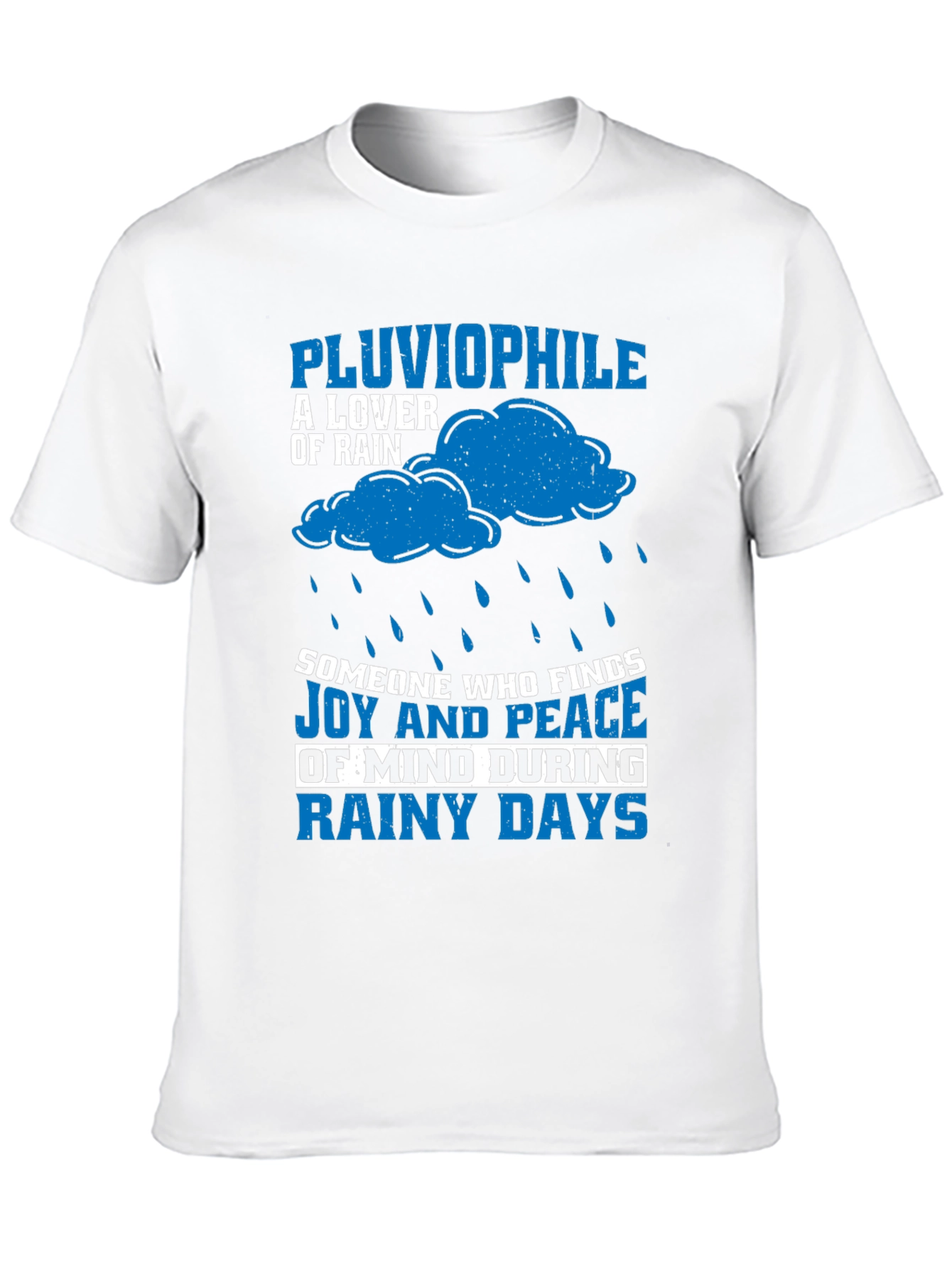 Black Pluviophile Rain Lover Graphic T-Shirt view 10