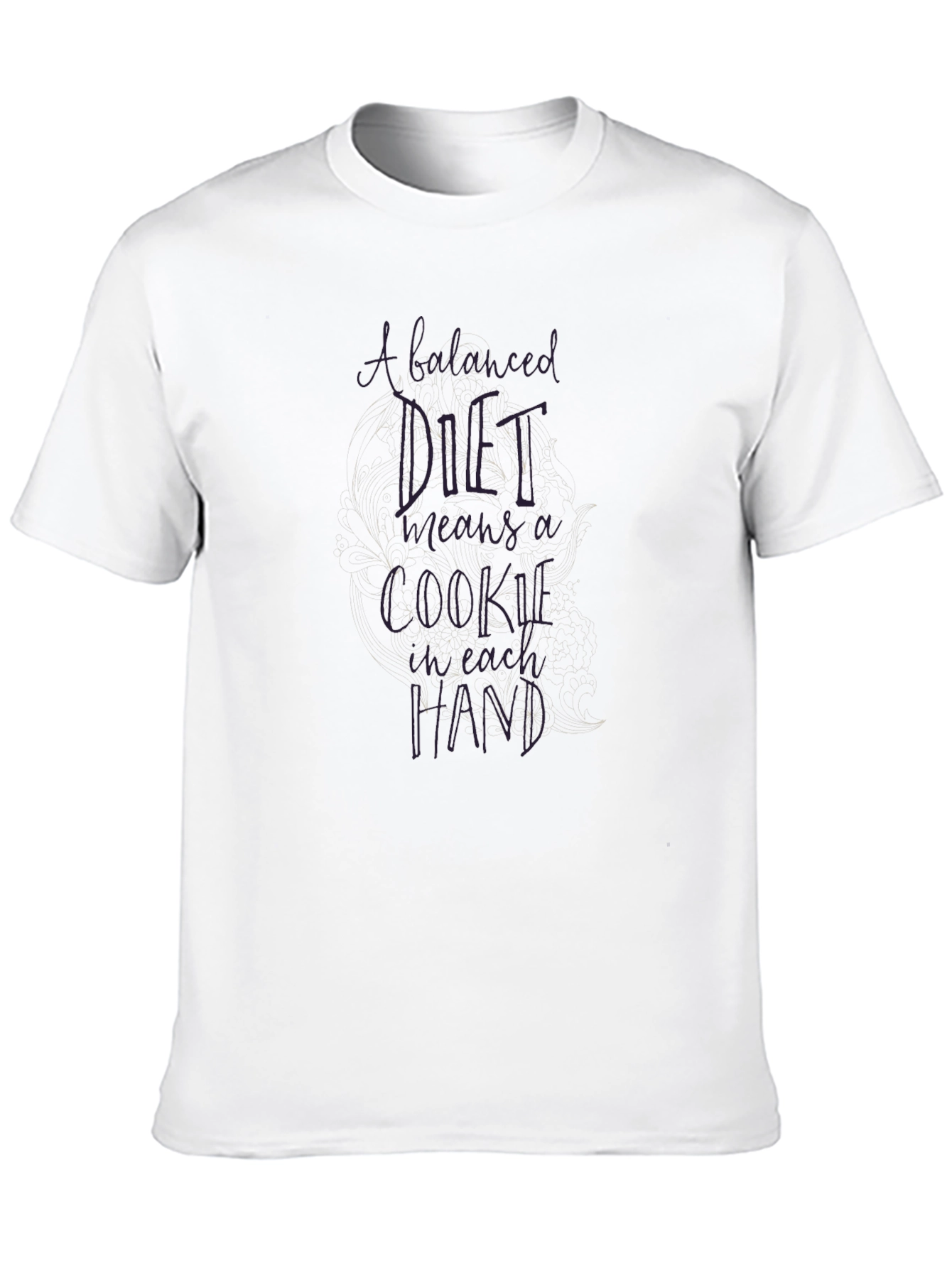 Black Humorous Diet Cookie T-Shirt view 10