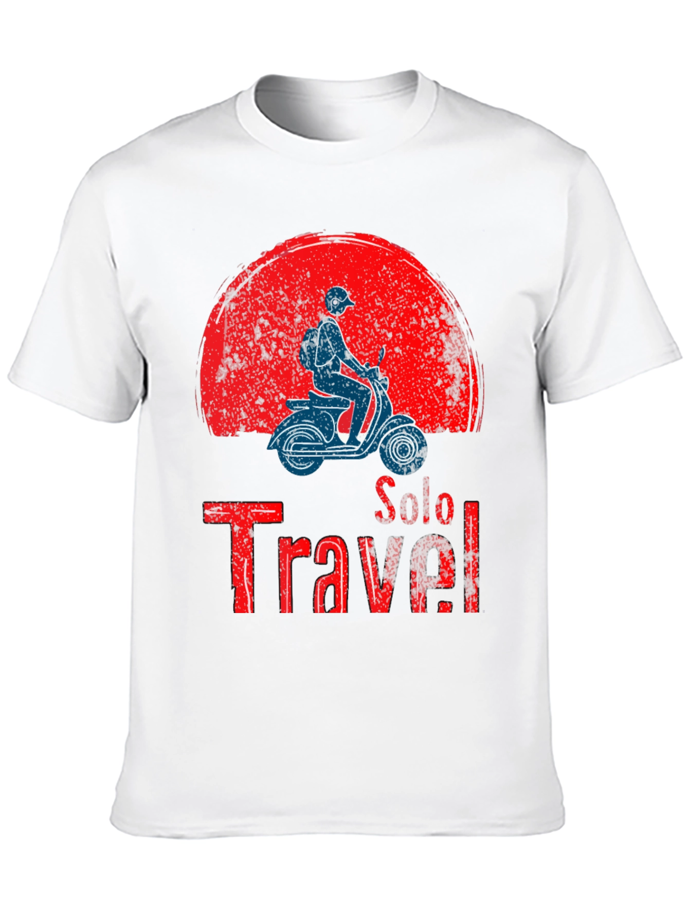 Solo Travel Graphic T-Shirt - Scooter Design - 10