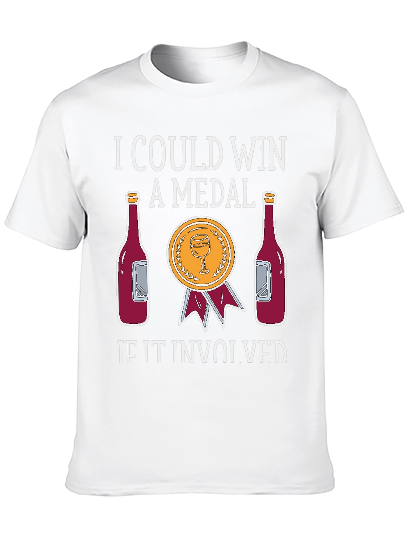 Black Wine Medal T-Shirt: Funny Wine Lover Tee view 10