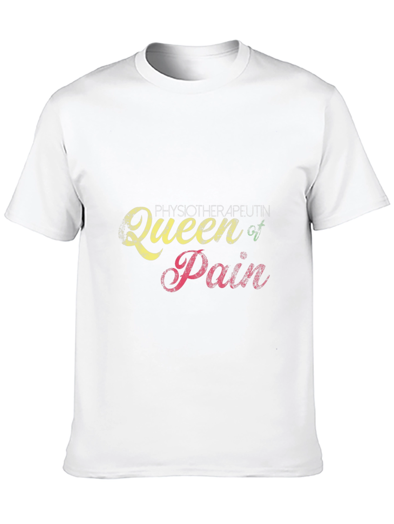 Black Physiotherapist Queen of Pain Black T-Shirt view 10