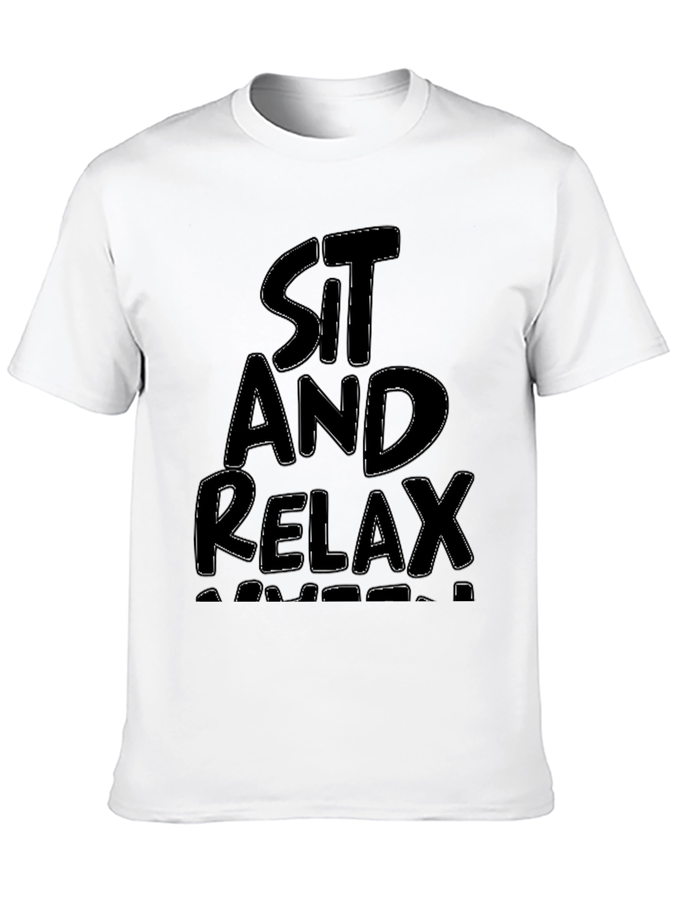 Black Sit and Relax Graphic Tee - Comfort First view 10