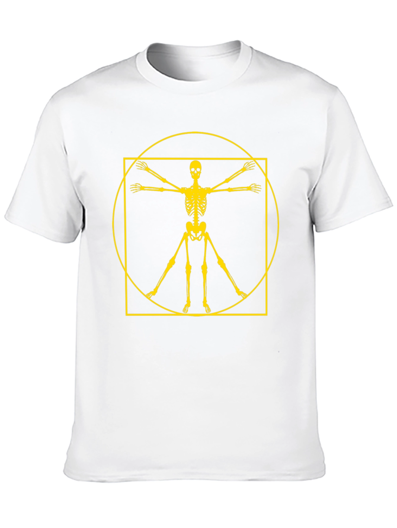 Black Vitruvian Skeleton Graphic Tee - Black view 10