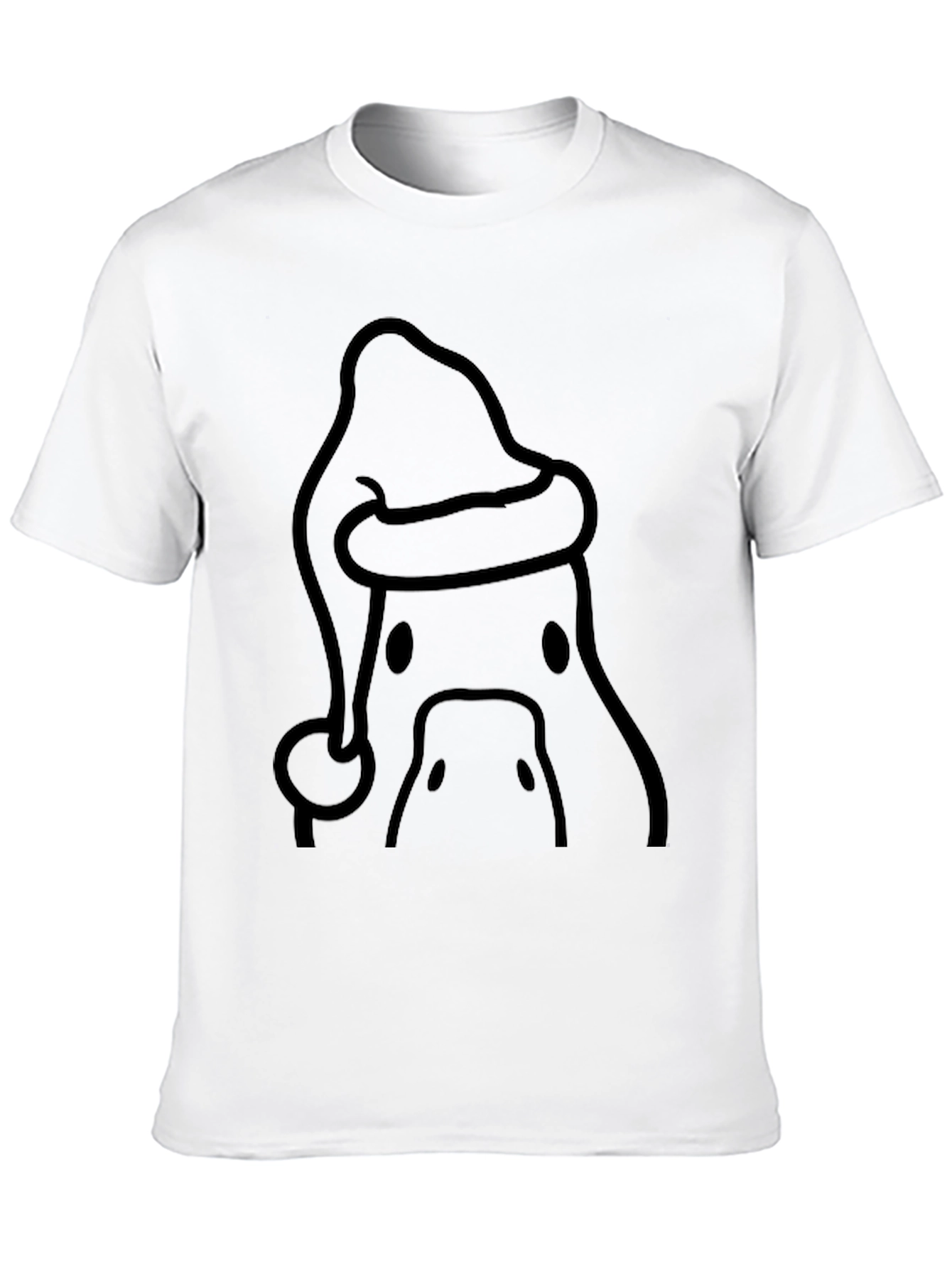 Black Festive Duck Santa Hat T-Shirt view 10