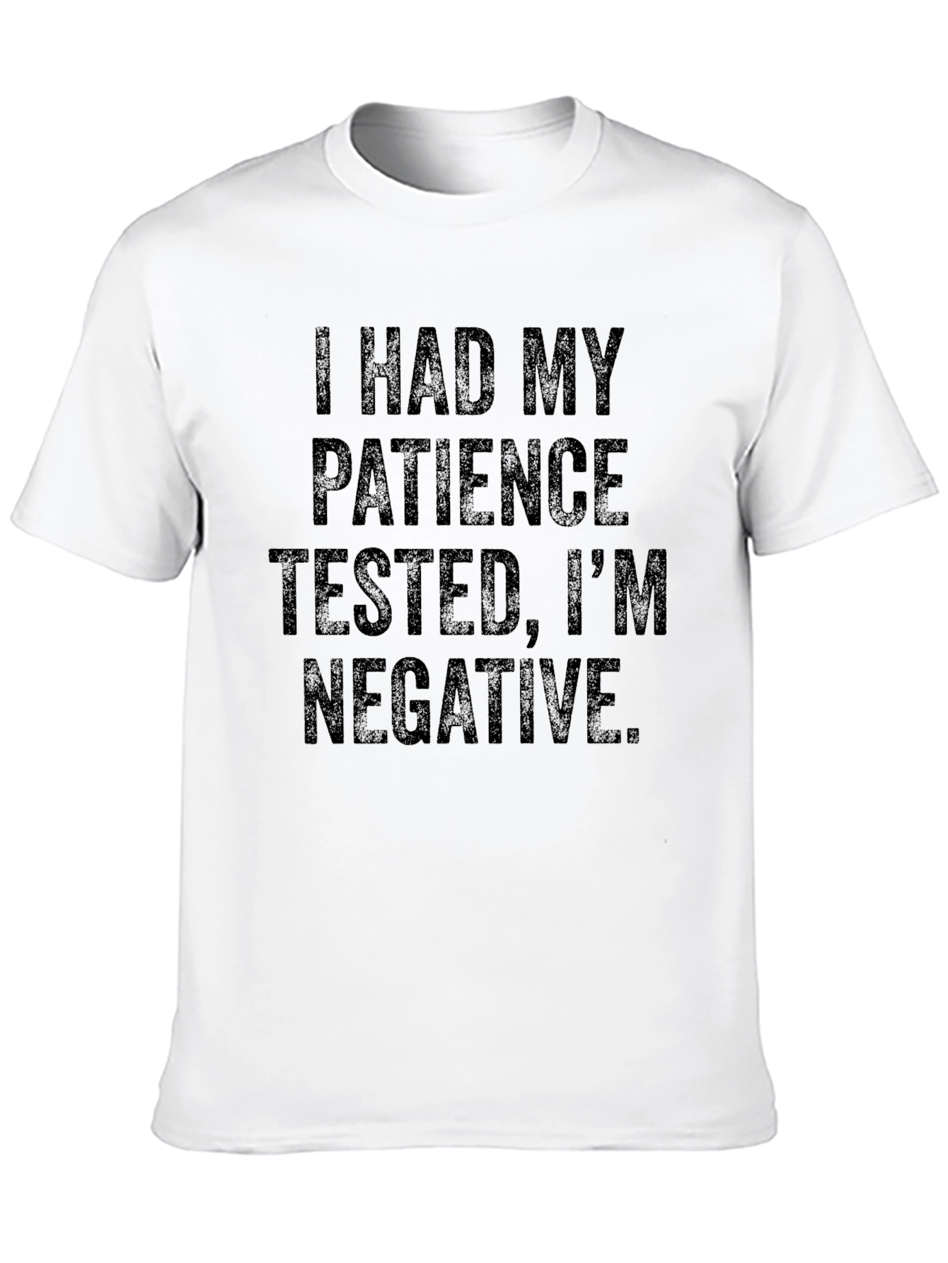 Black Funny 'Patience Tested' Graphic Tee view 10