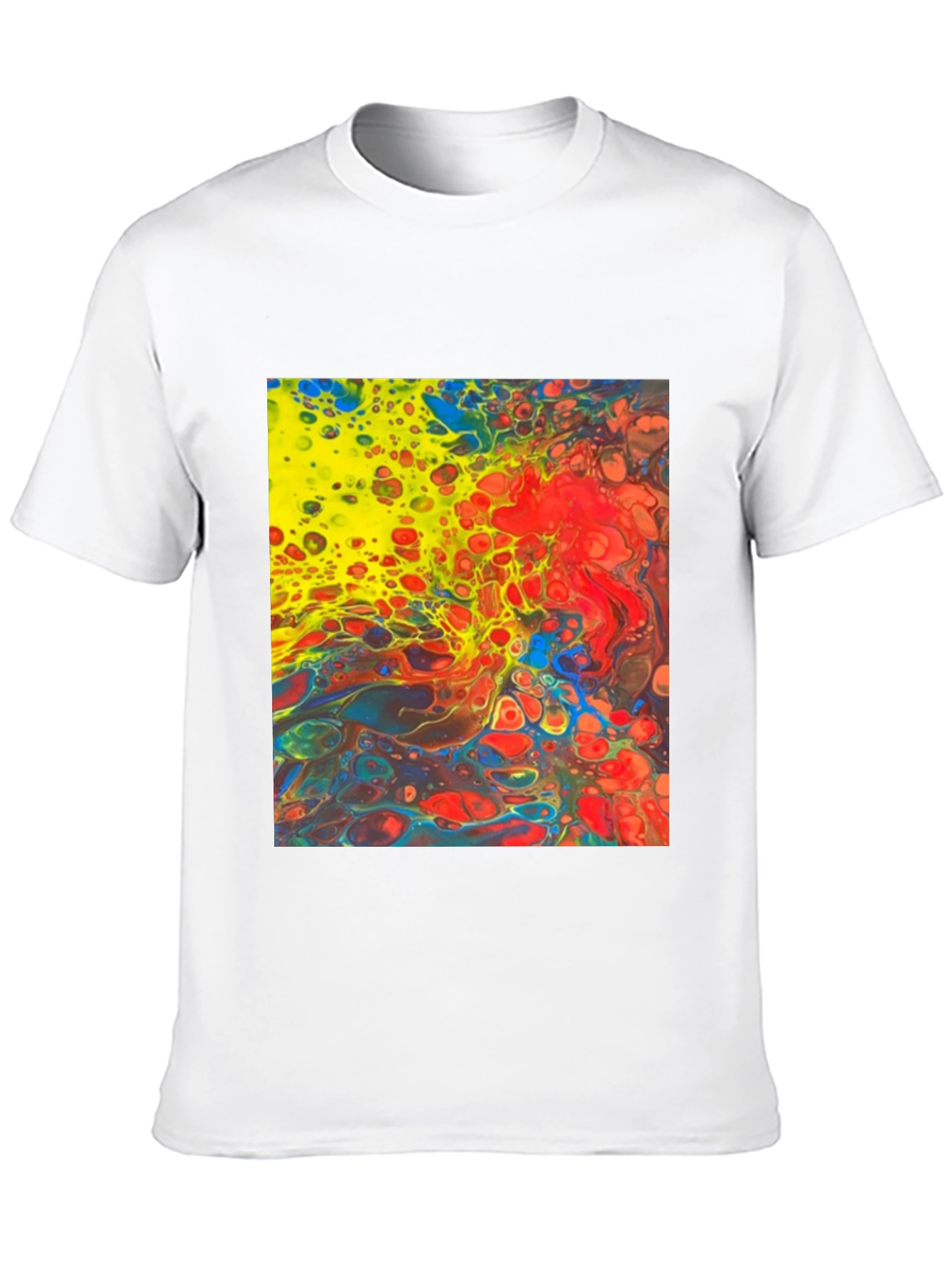 Black Abstract Art Graphic Tee - Bold & Vibrant Style view 10