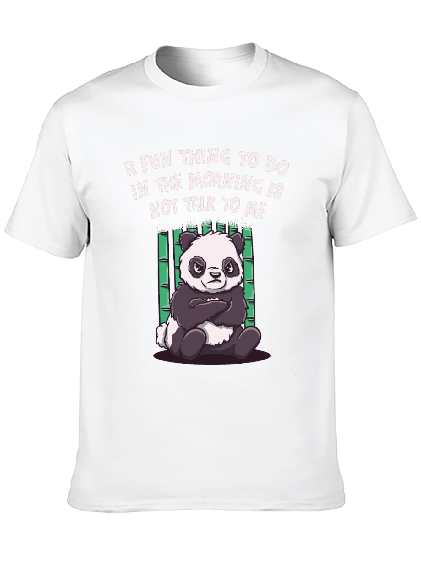 Black Funny Panda Morning Humor T-Shirt view 10