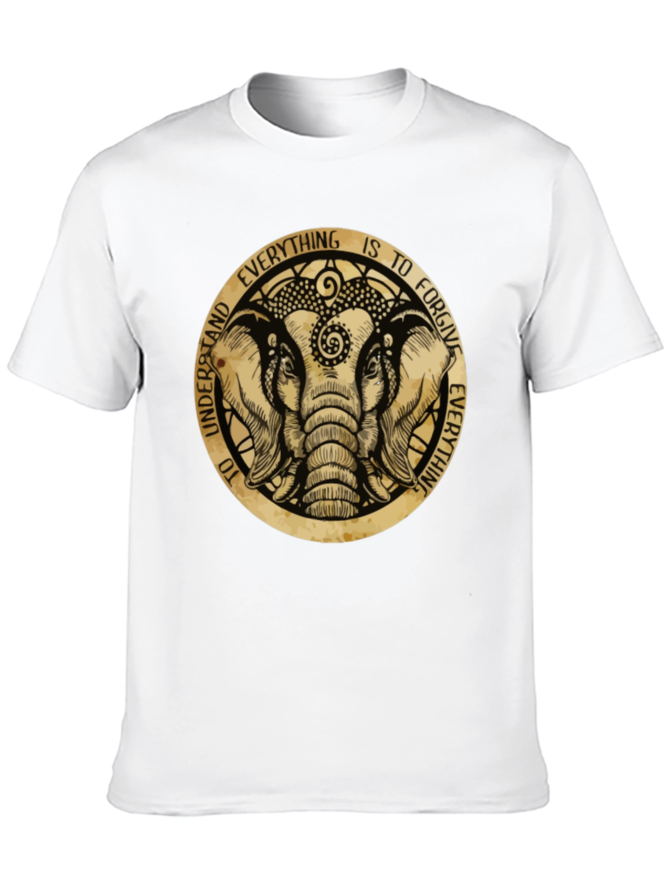 Black Elephant Forgiveness Graphic T-Shirt view 10
