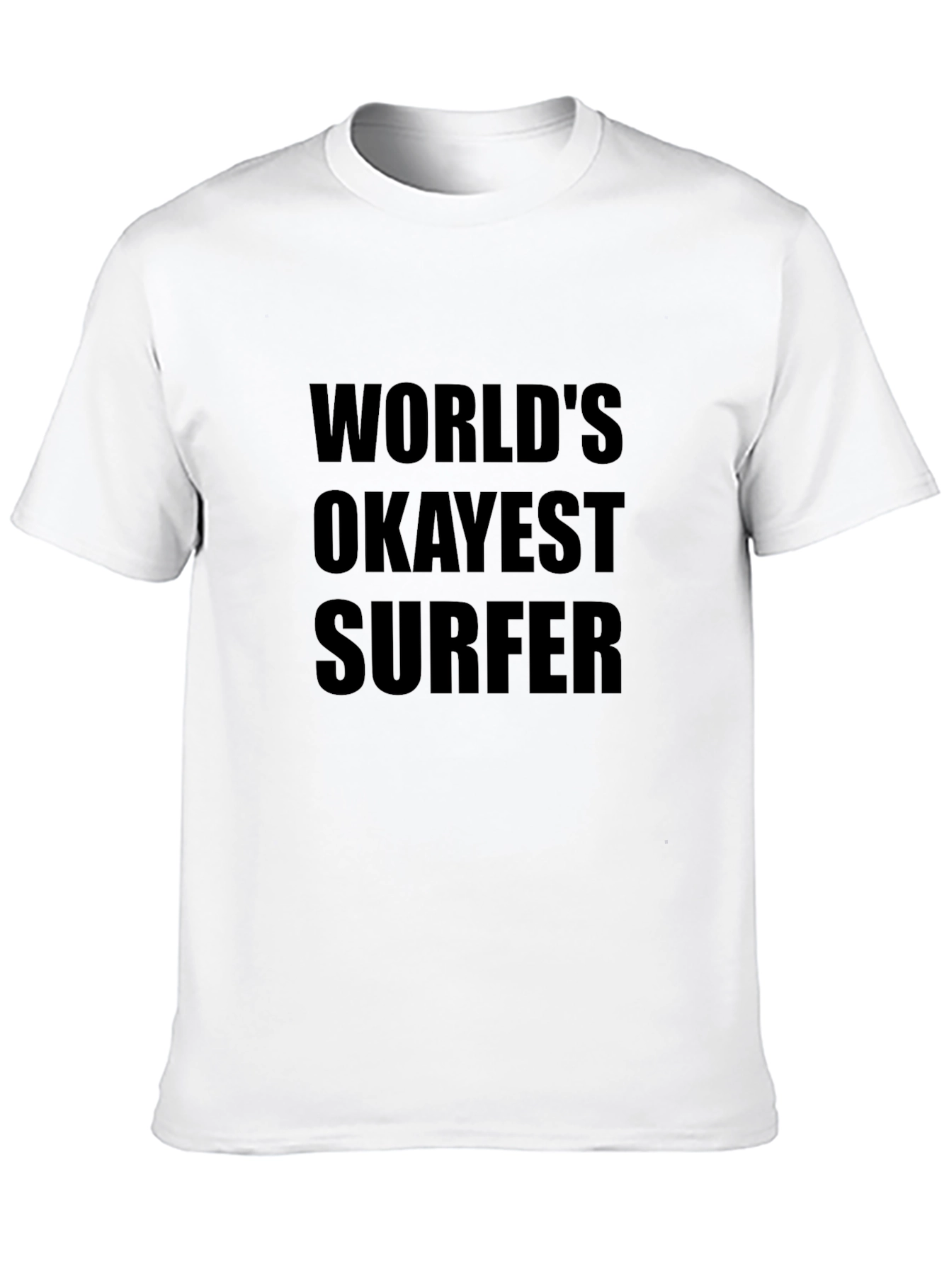 Black World's Okayest Surfer Black T-Shirt view 10