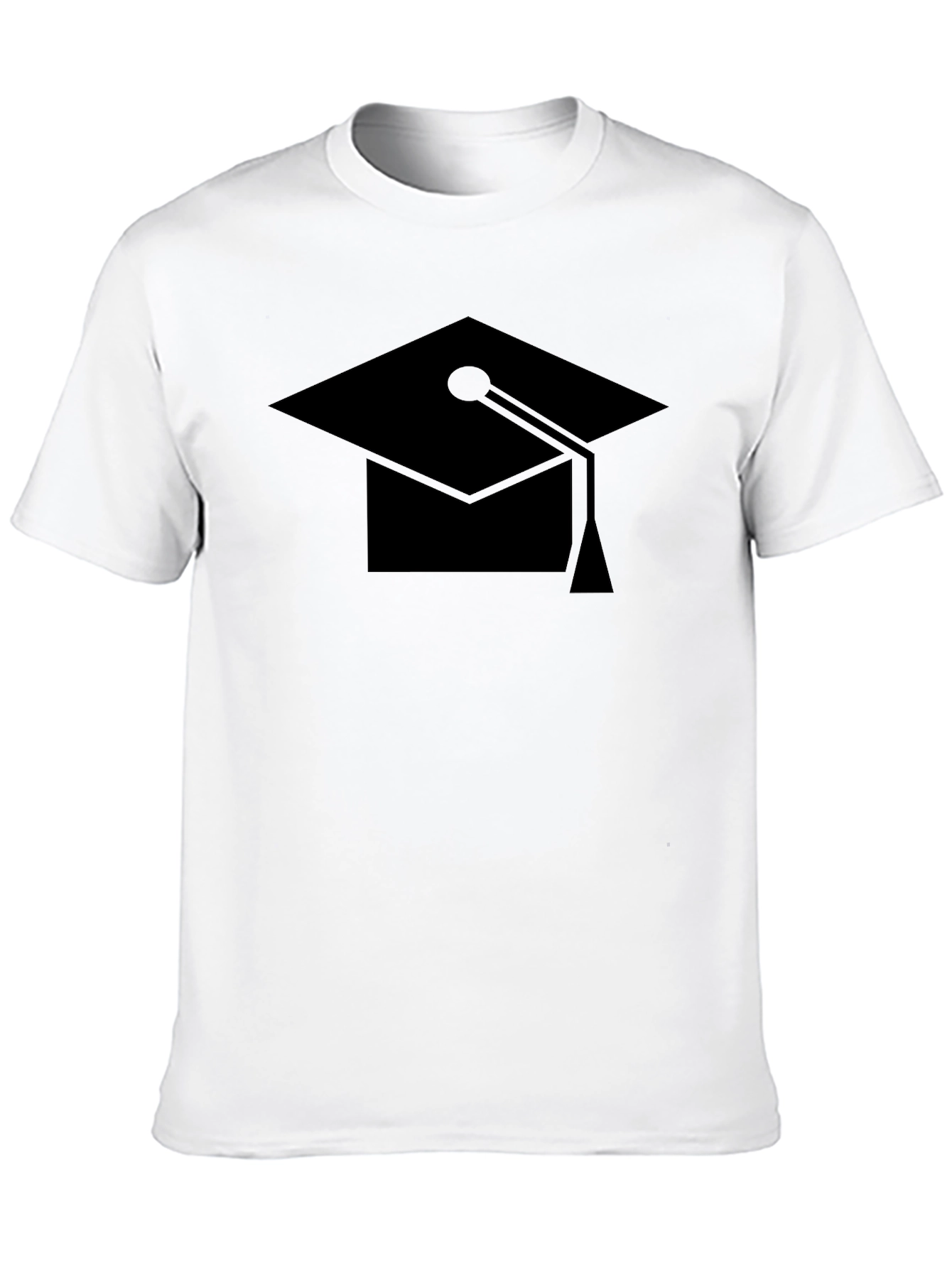 Black Graduation Cap Black T-Shirt view 10