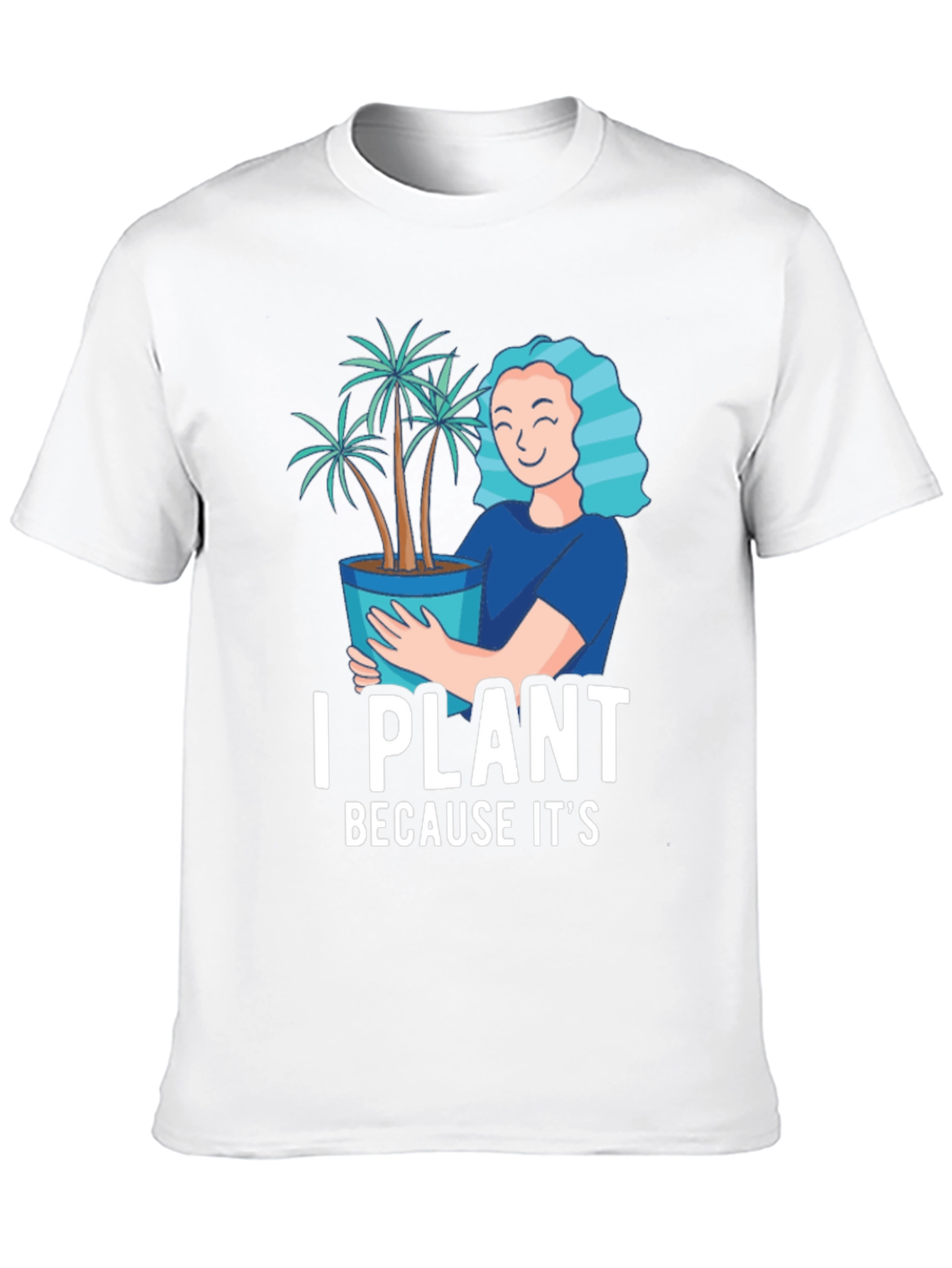 Black I Plant Because It's Therapeutic T-Shirt view 10