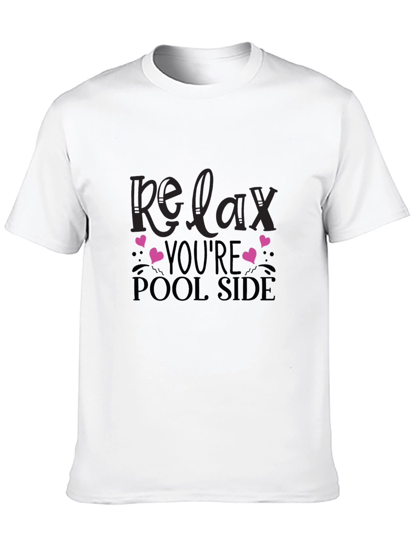 Black Relax You're Pool Side Graphic T-Shirt view 10