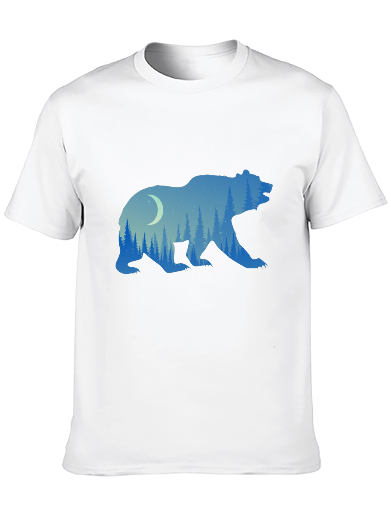 Black Nature Bear Graphic Tee - Black view 10
