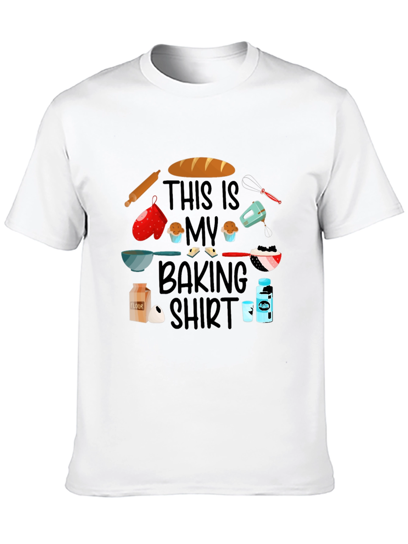 Black This Is My Baking Shirt - Novelty Graphic Tee view 10
