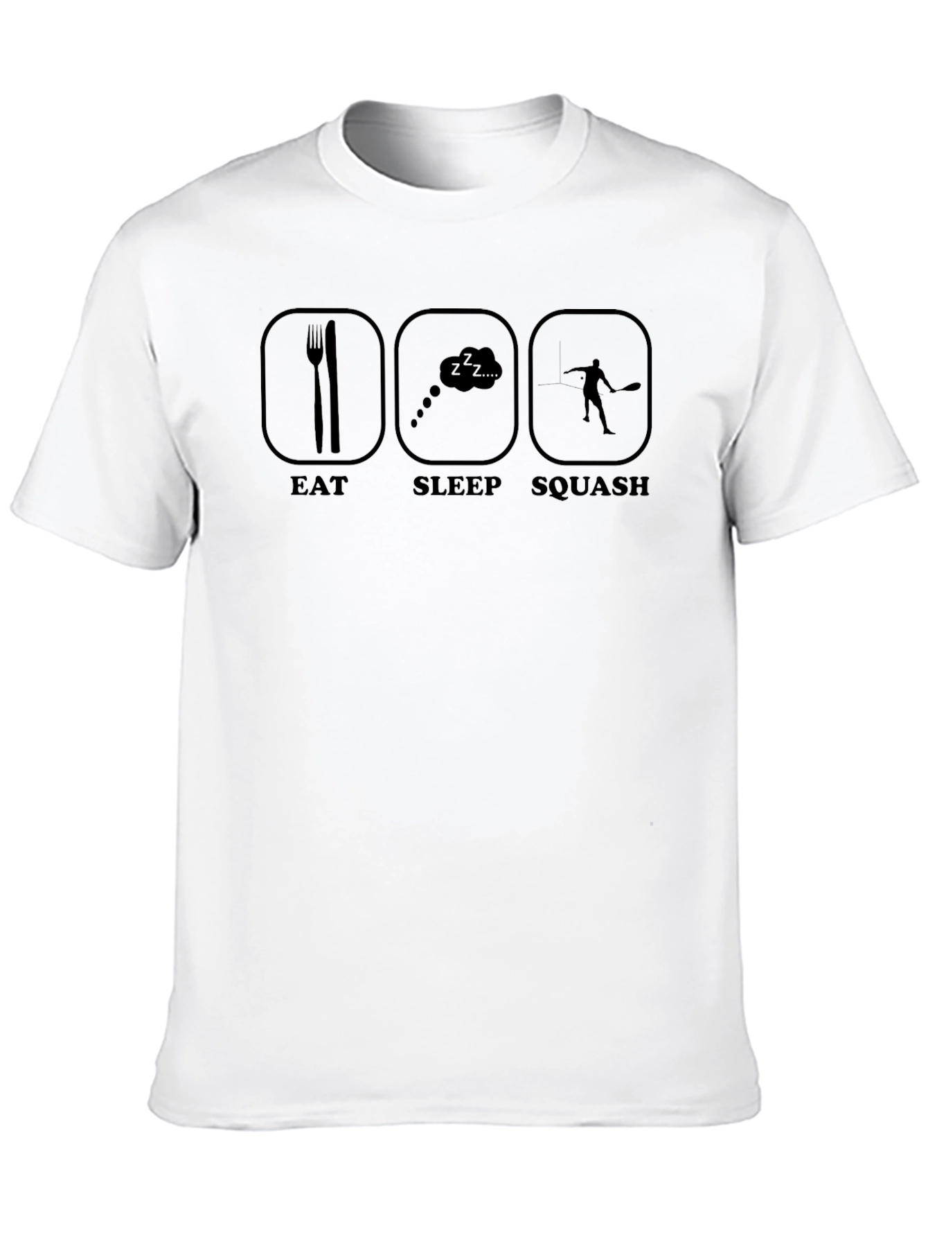 Black Eat Sleep Squash T-Shirt view 10