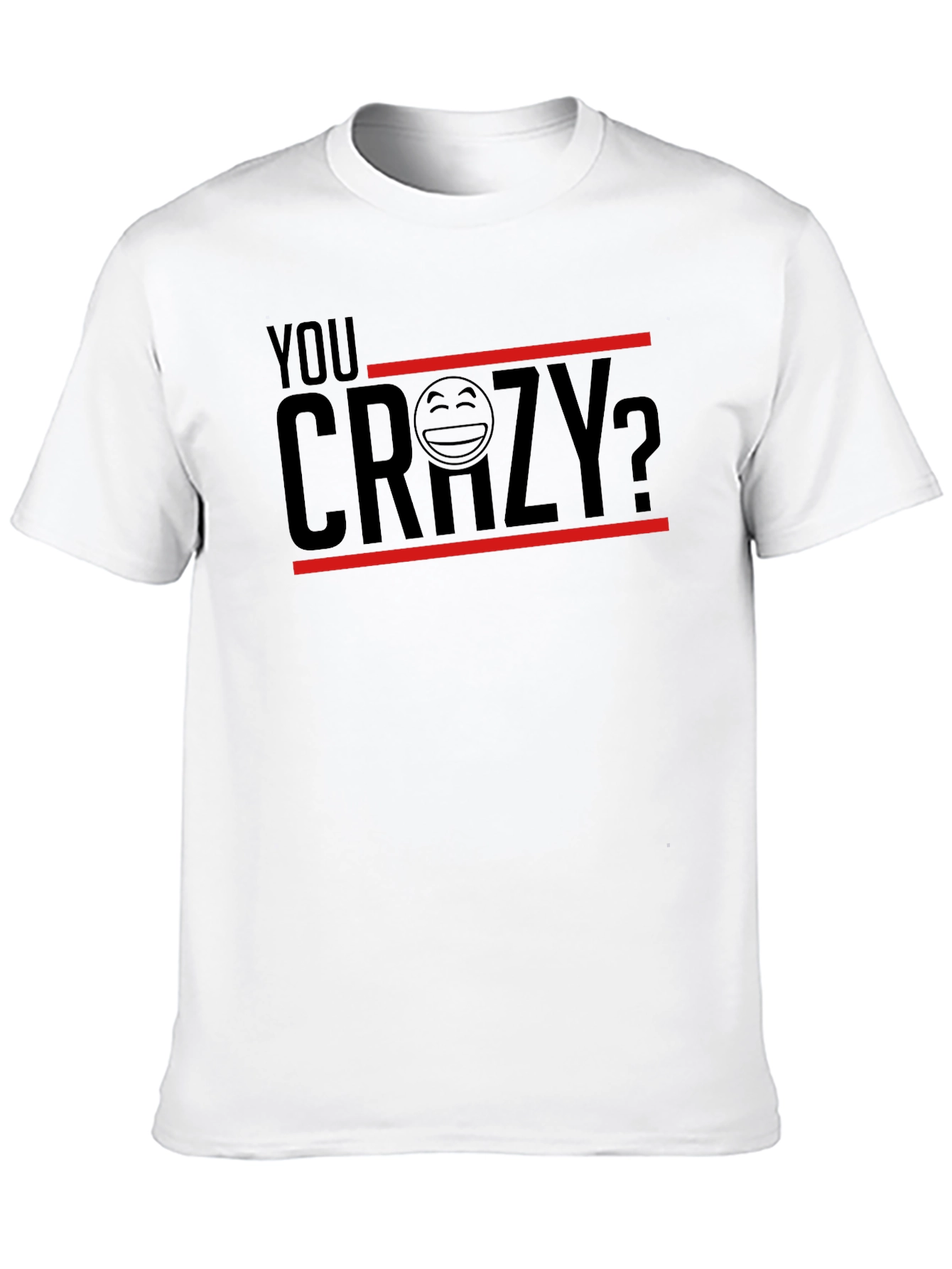 Black You Crazy Graphic Tee - Black Crew Neck T-Shirt view 10