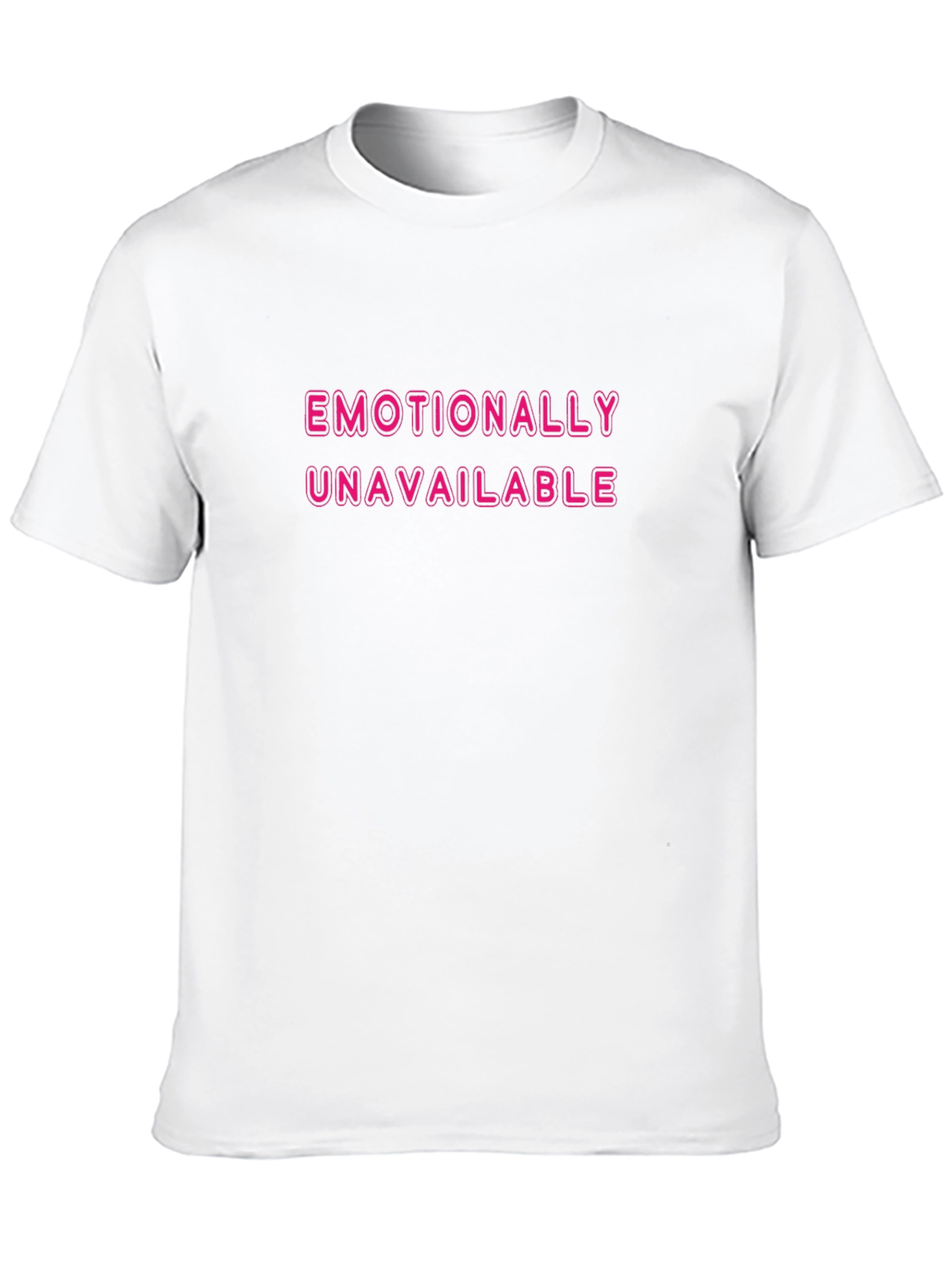 Black Emotionally Unavailable Black T-Shirt view 10