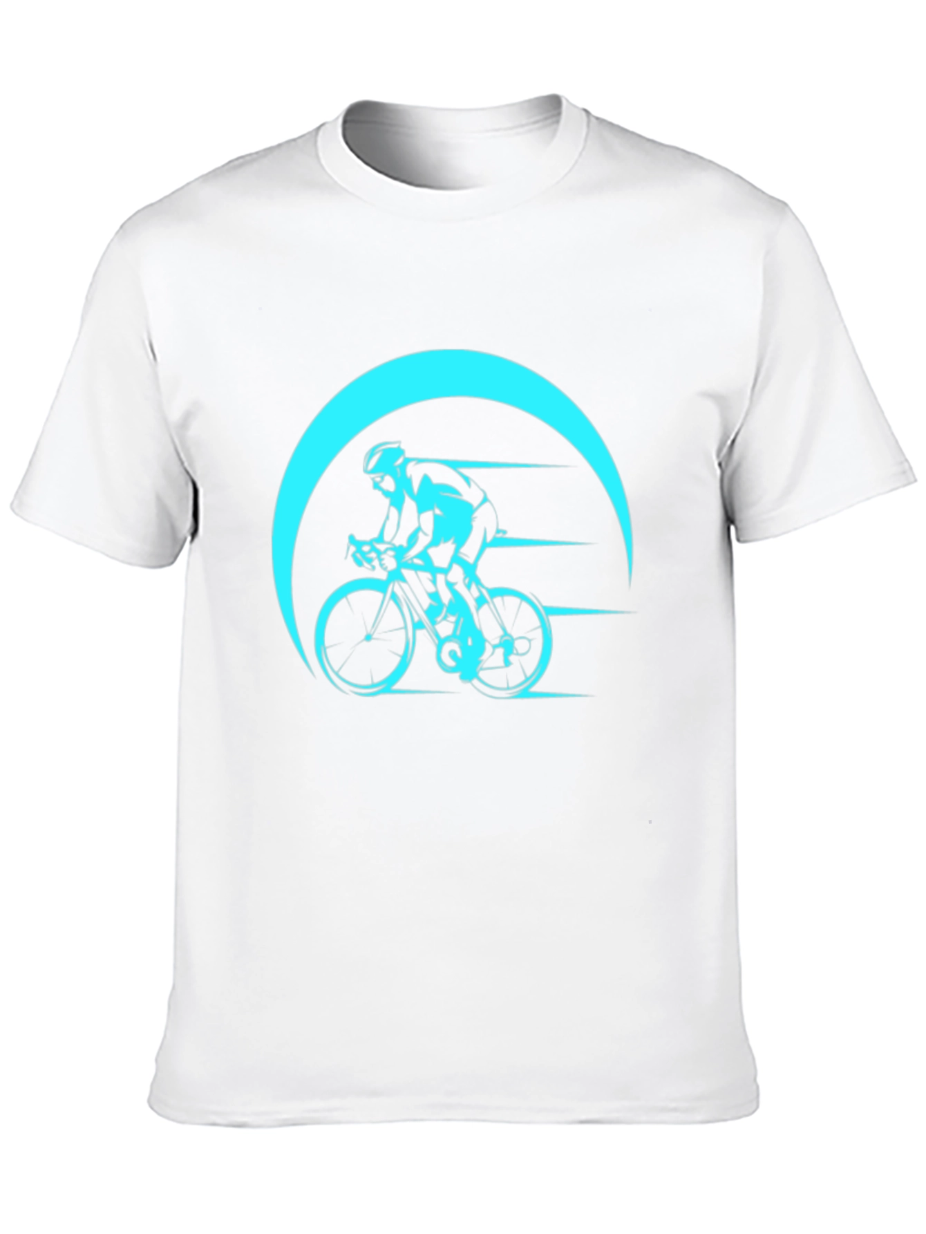 Black Cycling Graphic T-Shirt - Black Bike Design view 10