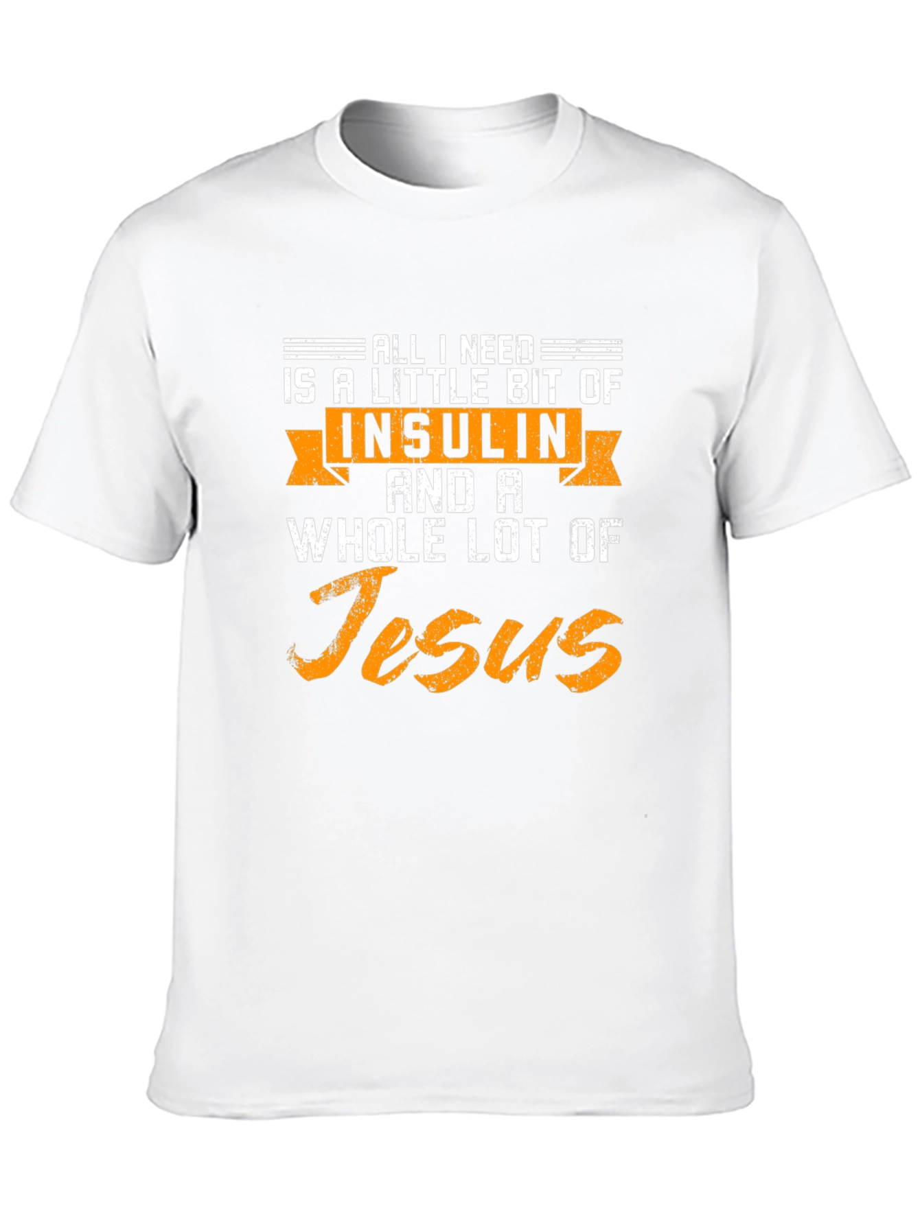 Black Insulin and Jesus T-Shirt Diabetes Awareness view 10