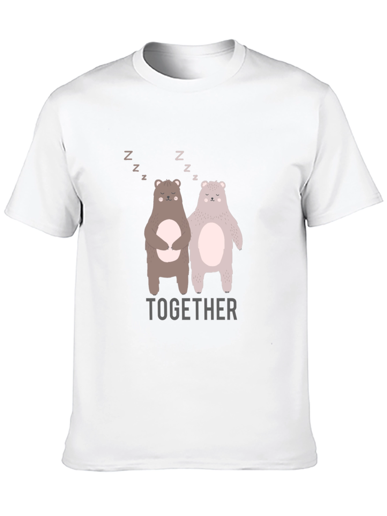Black Bear Together Graphic Tee - Black Cotton Blend view 10