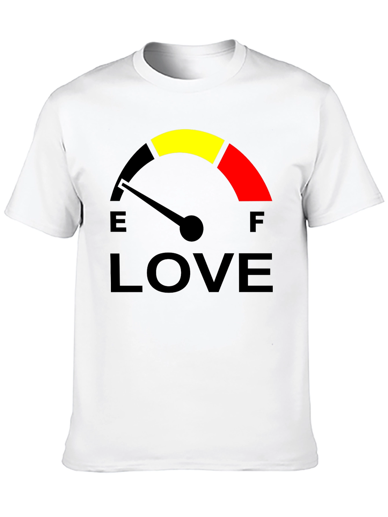 Black Love Meter T-Shirt - Full of Love Graphic Tee view 10