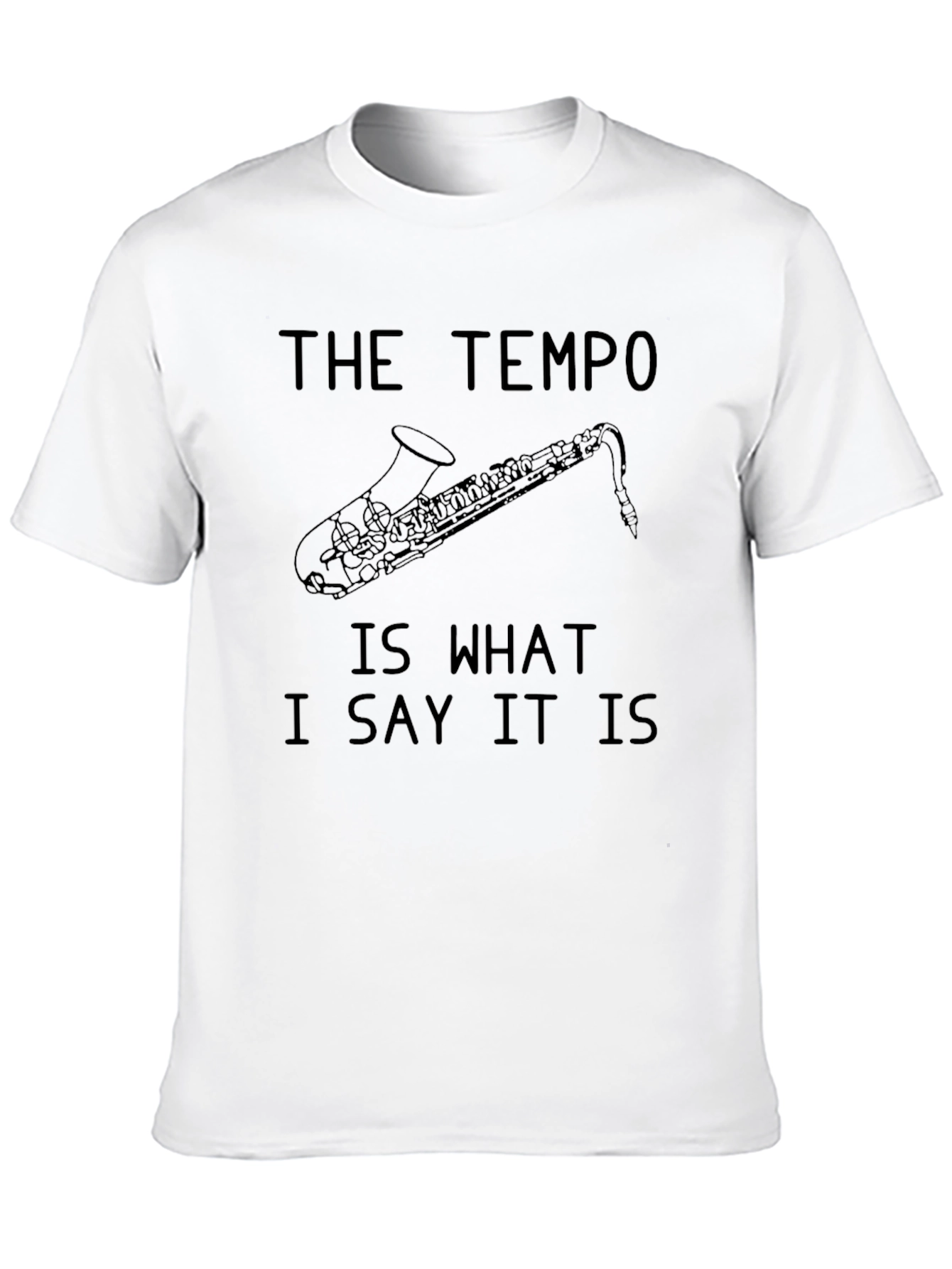 Black Tempo Saxophone T-Shirt - Musician Apparel view 10