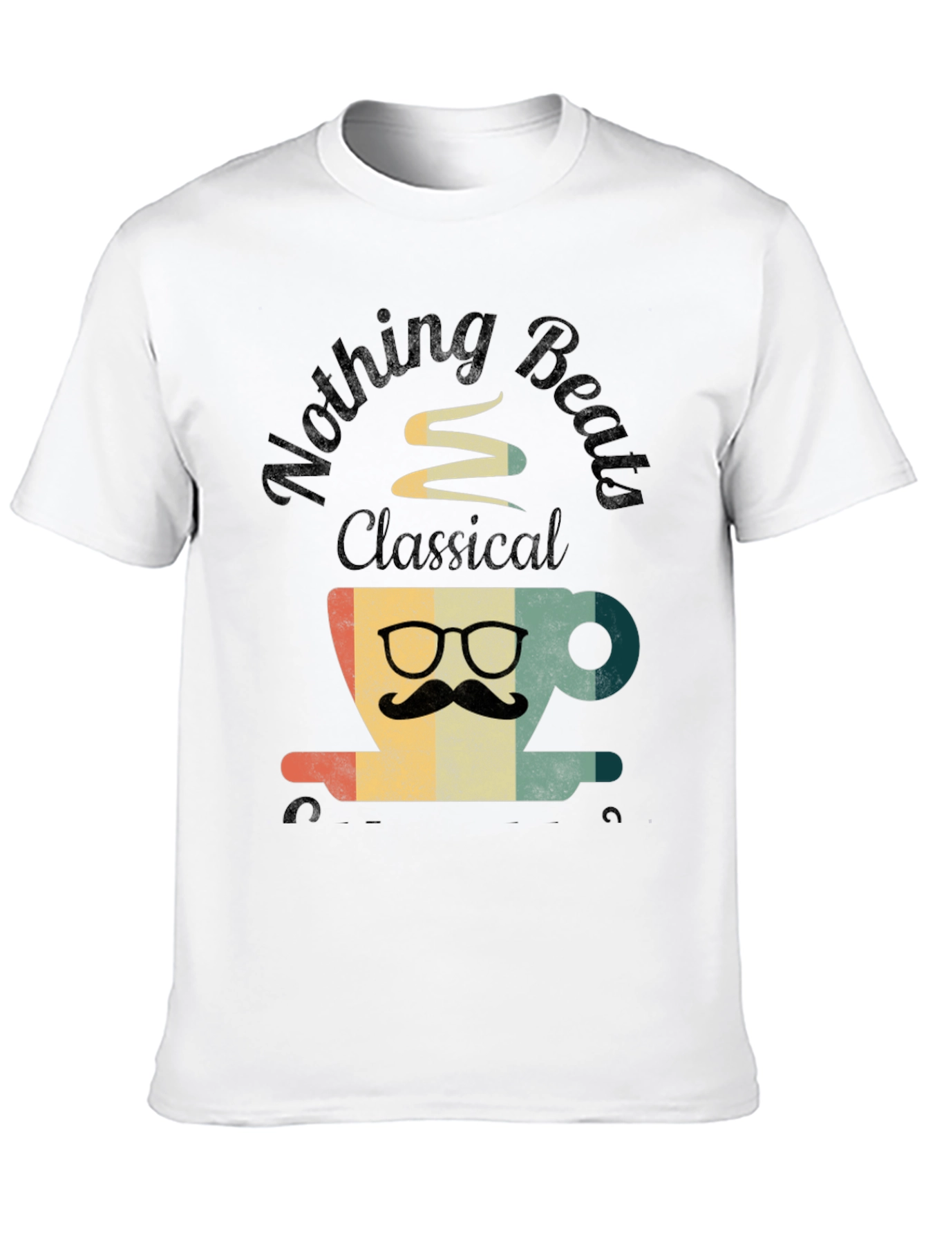 Black Nothing Beats Classical Coffee T-Shirt view 10