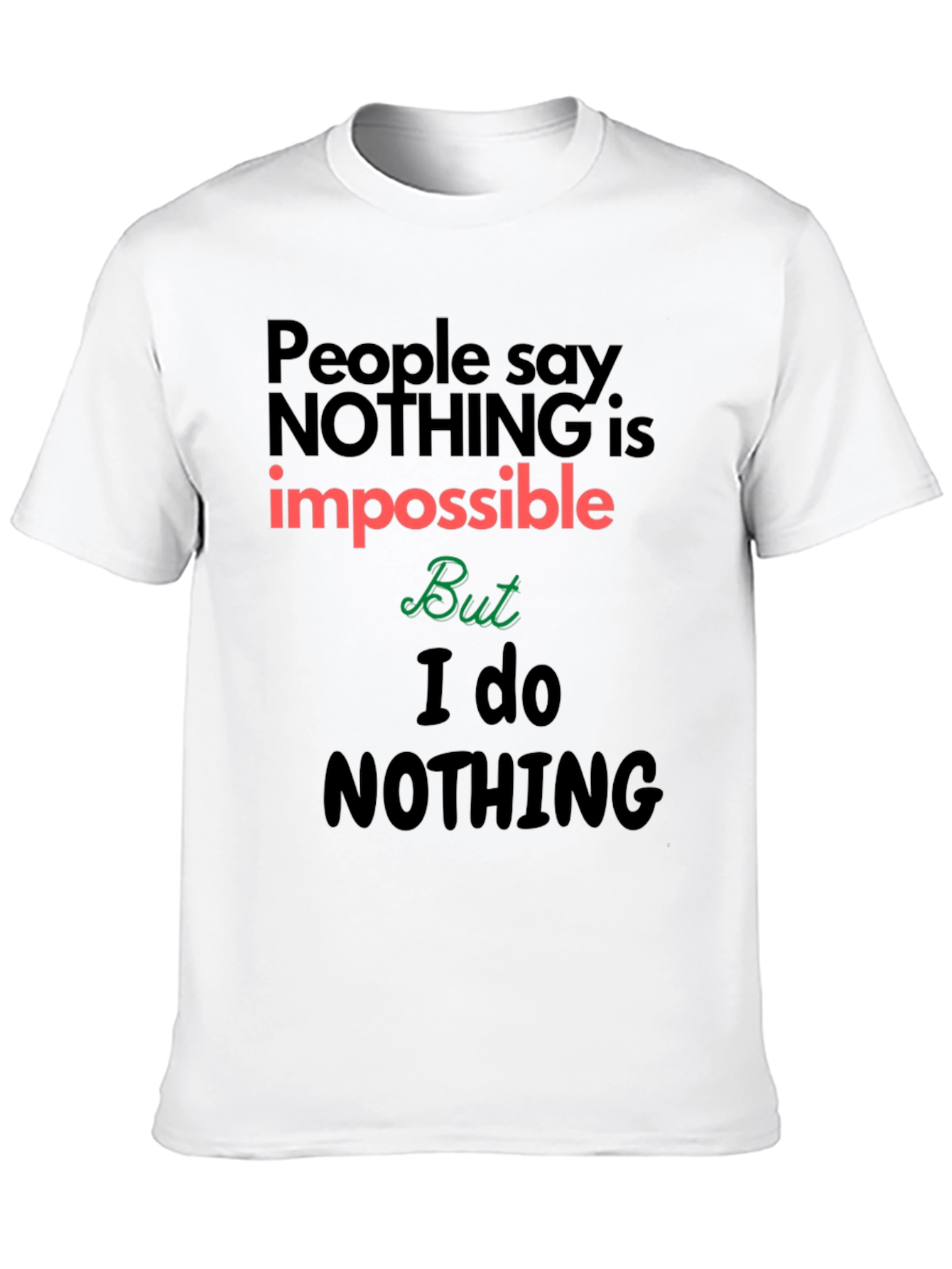 Black Impossible Nothing Statement T-Shirt view 10
