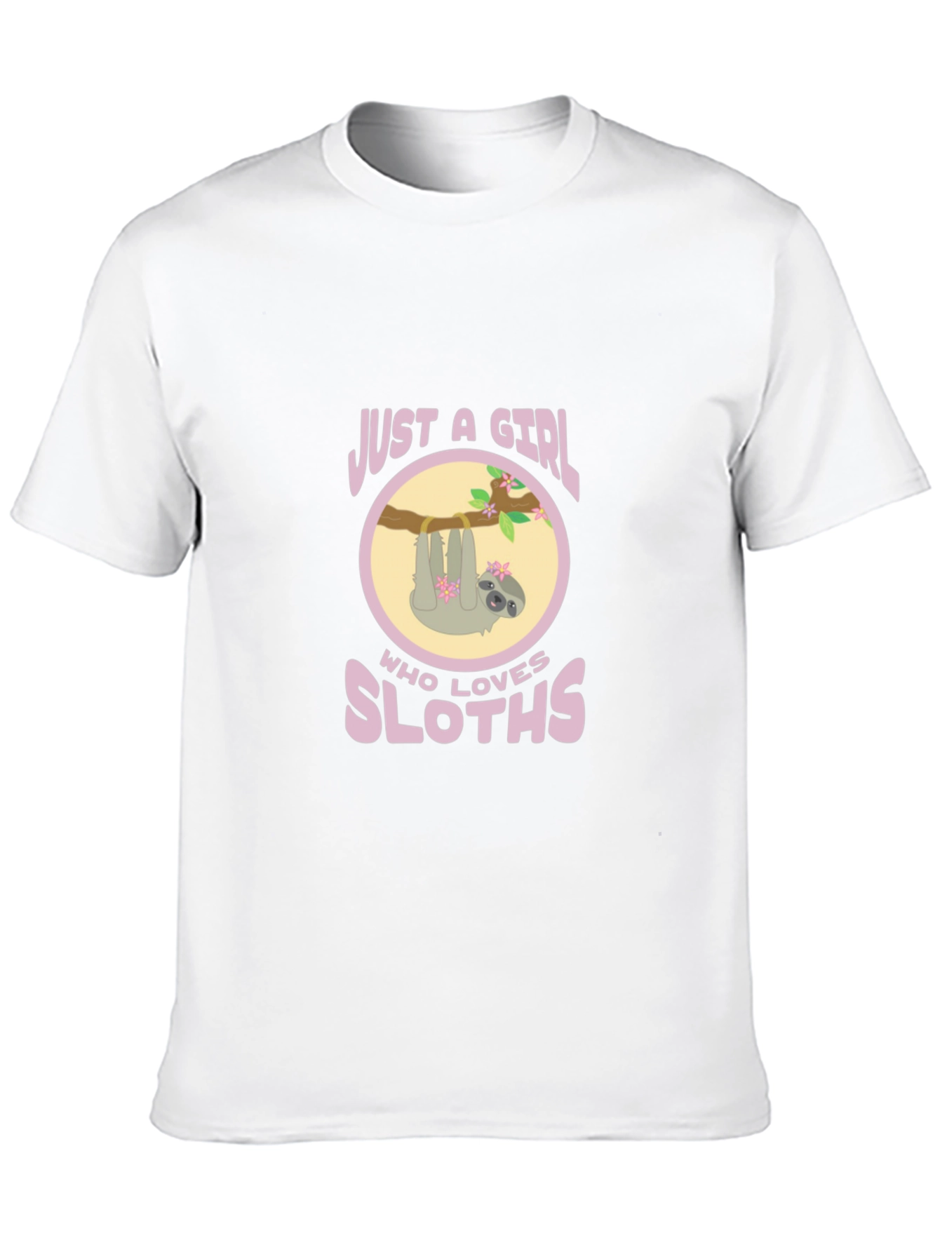 Black Girl Who Loves Sloths Black Tee view 10