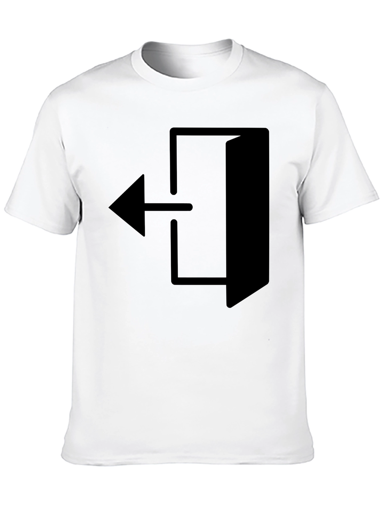 Black Exit Arrow Graphic Black T-Shirt view 10
