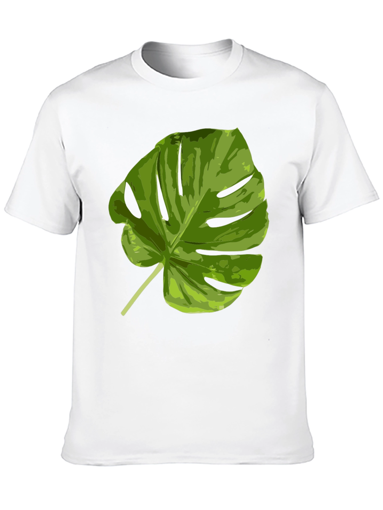 Black Tropical Monstera Leaf Graphic T-Shirt view 10