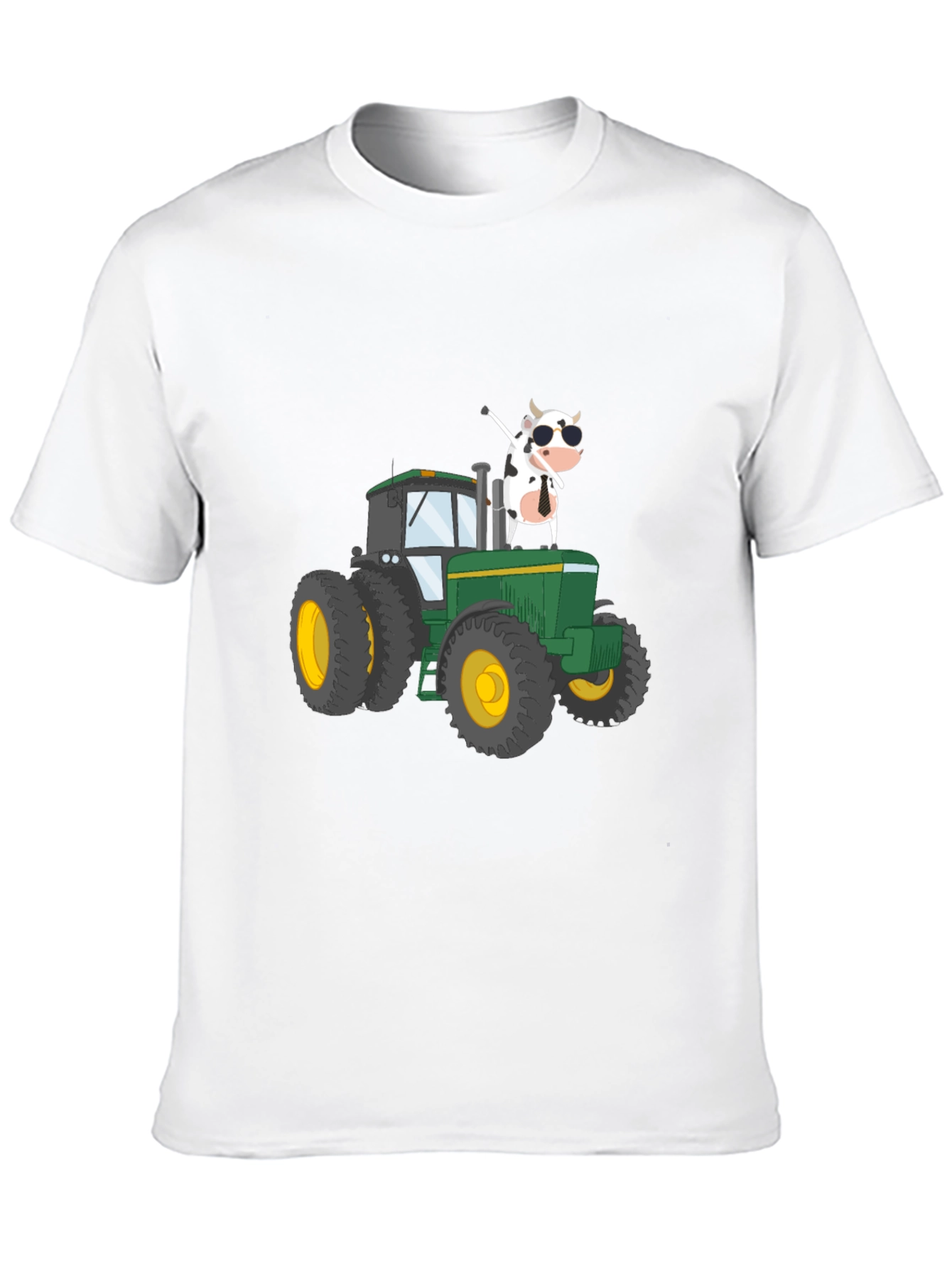 Black Cow on Tractor Graphic Tee - Black view 10